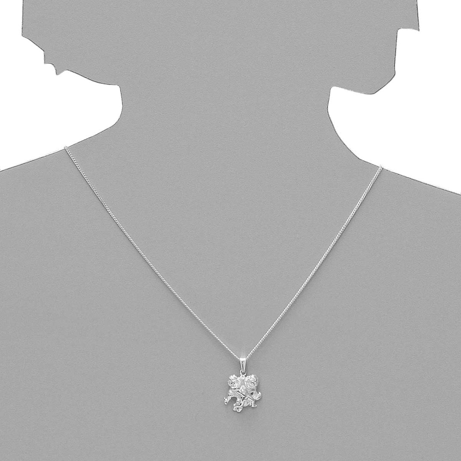 Kettenanhänger OSTSEE-SCHMUCK "- Tierkreiszeichen Zwillinge - Silber 925/000 -" Gr. 25, silber (silber 925, silberfarben, weiß), Schmuckanhänger, Damen, Silber 925 (Sterlingsilber), Kettenanhänger 5