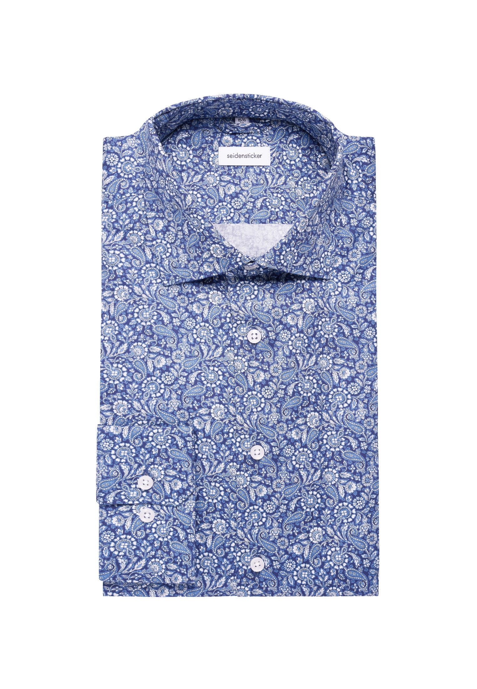seidensticker Businesshemd »Schwarze Rose«, Slim 1/1 Kentkragen Paisley