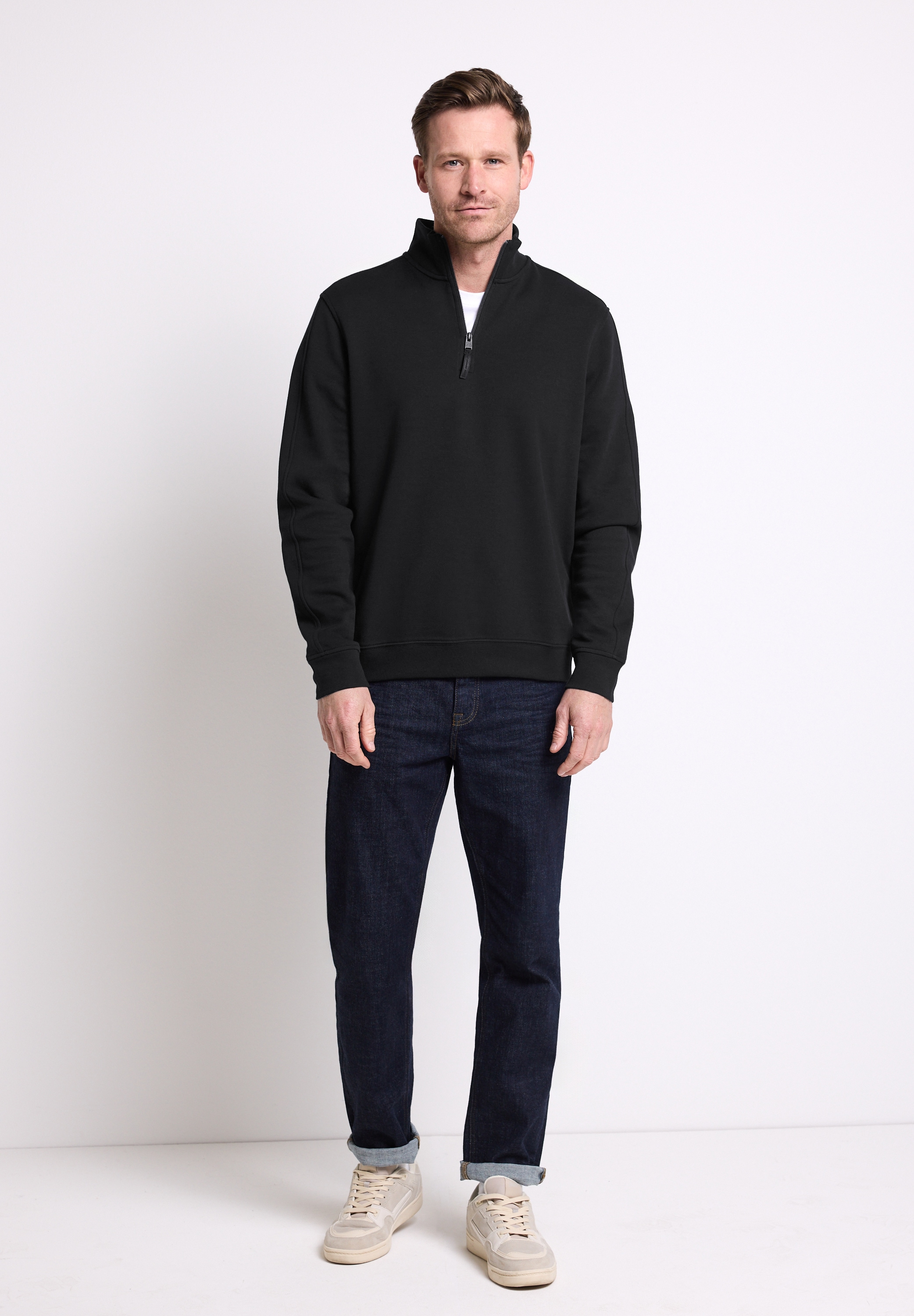 STREET ONE MEN Rollkragenpullover im soften Baumwoll-Mix