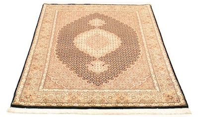 Teppich »Täbriz 50 Raj Teppich handgeknüpft schwarz«, rechteckig