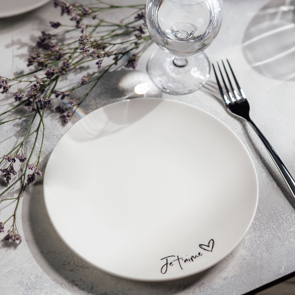 Villeroy & Boch Frühstücksteller »Frühstücksteller Je t'aime Statement ø 21,2 cm weiß«