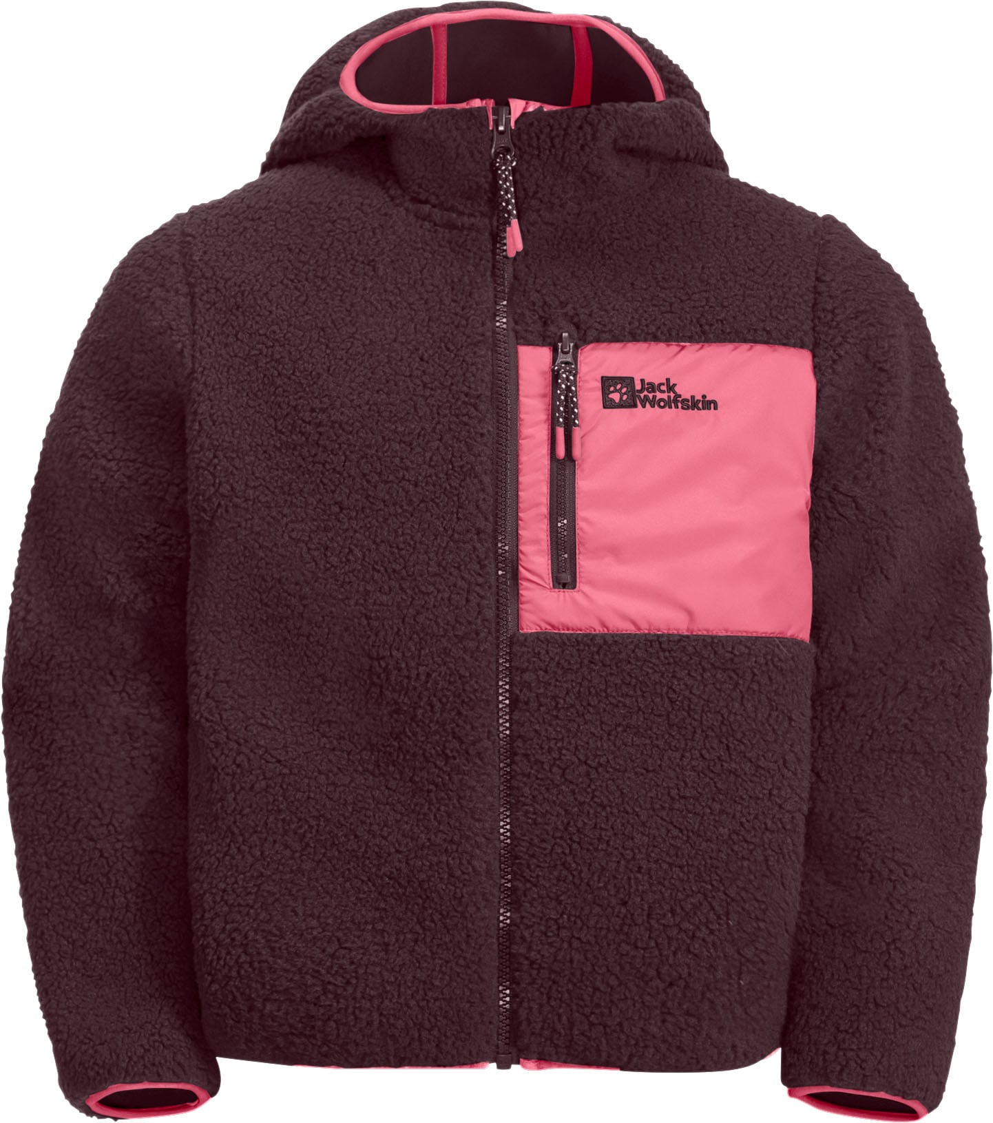 Jack Wolfskin Fleecejacke »ICE CURL HOOD JACKET für Kinder«, mit Kapuze