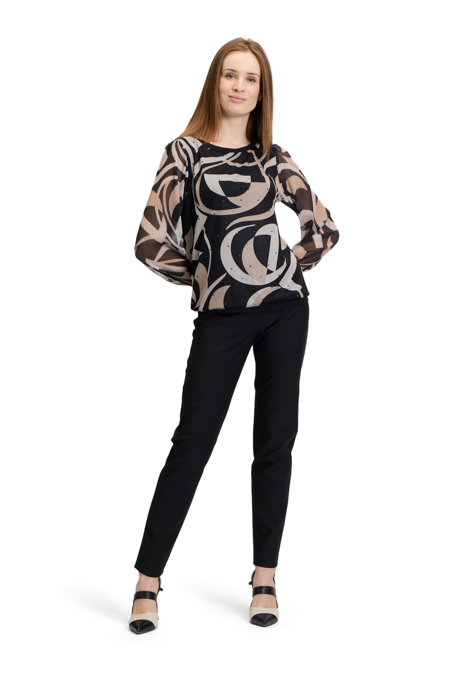 Betty Barclay Kurzarmshirt »Betty Barclay Langarm-Shirt mit Plissee«, (1 tlg.), Material