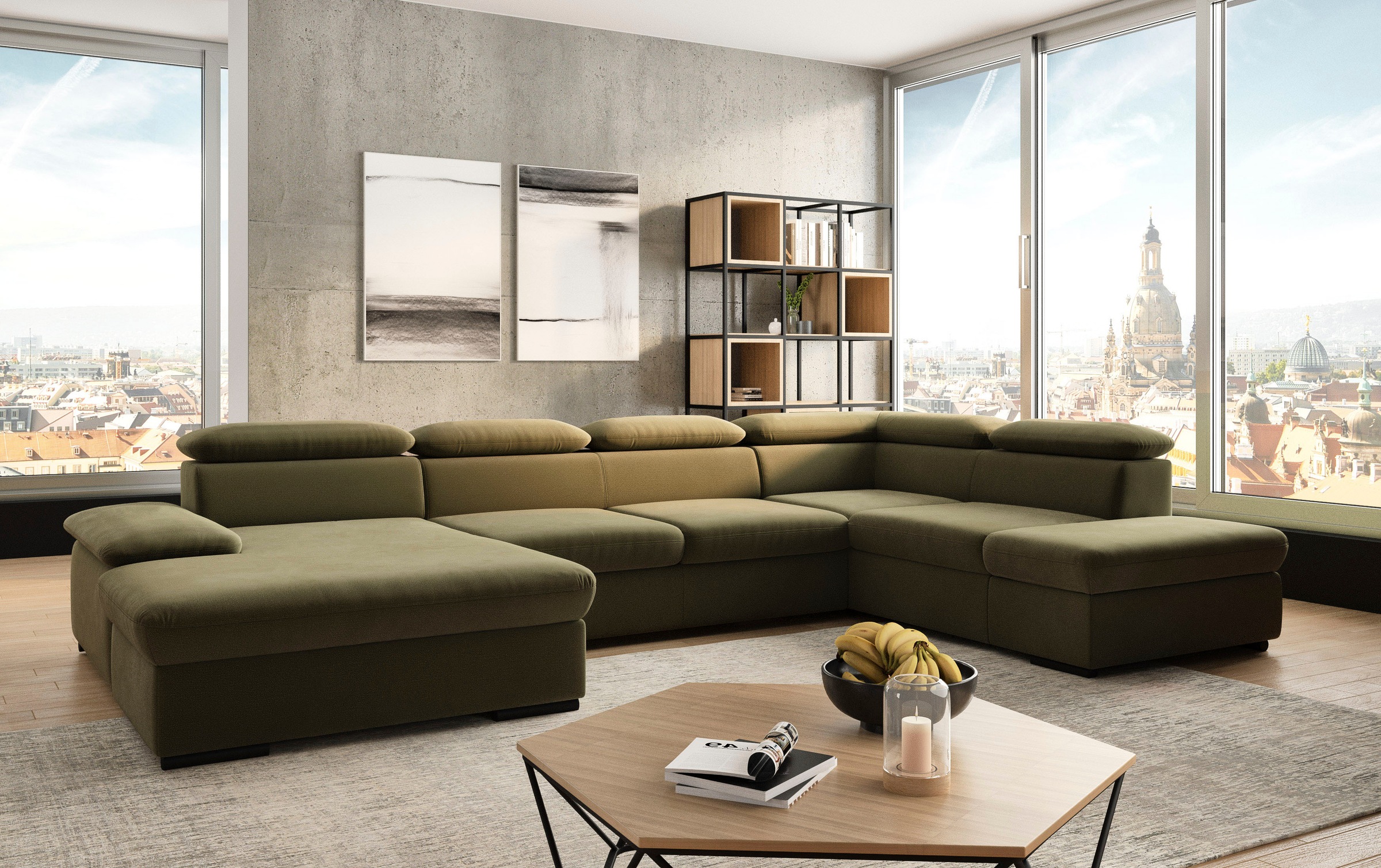 sit&more Wohnlandschaft »Alcudia U-Form«, wahlweise mit Bettfunktion