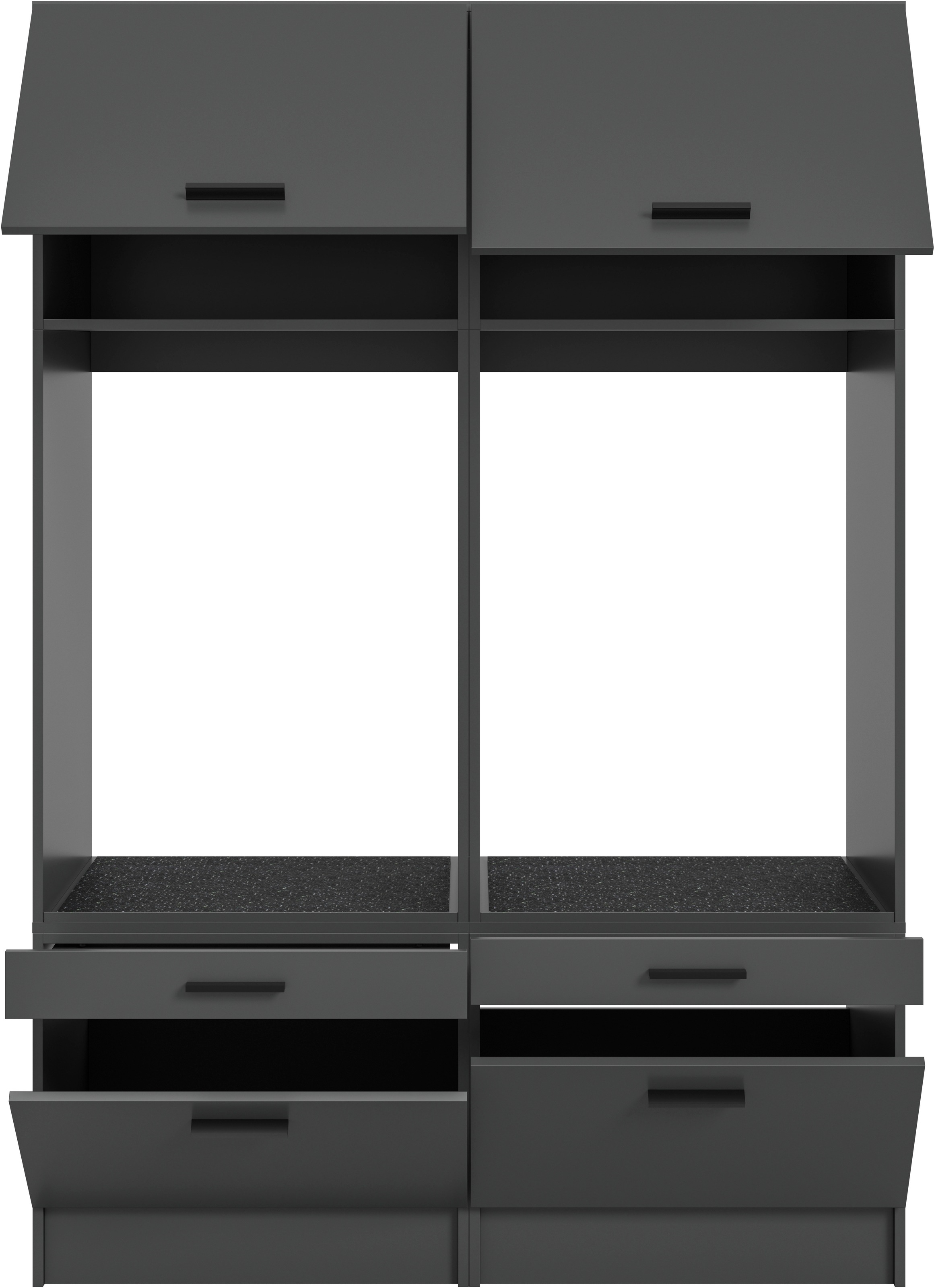 welltime Badmöbel-Set »FALAS, TOPSELLER!, 2-teilig, Hauswirtschaftsraum Set, Breite 133 cm«, (Set, 2 St., bestehend aus: 2x Waschmaschinenumbauschrank, in verschiedenen Farben), Kombination, Waschmaschinenumbau, Waschmaschinenschrank, Wäschekammer