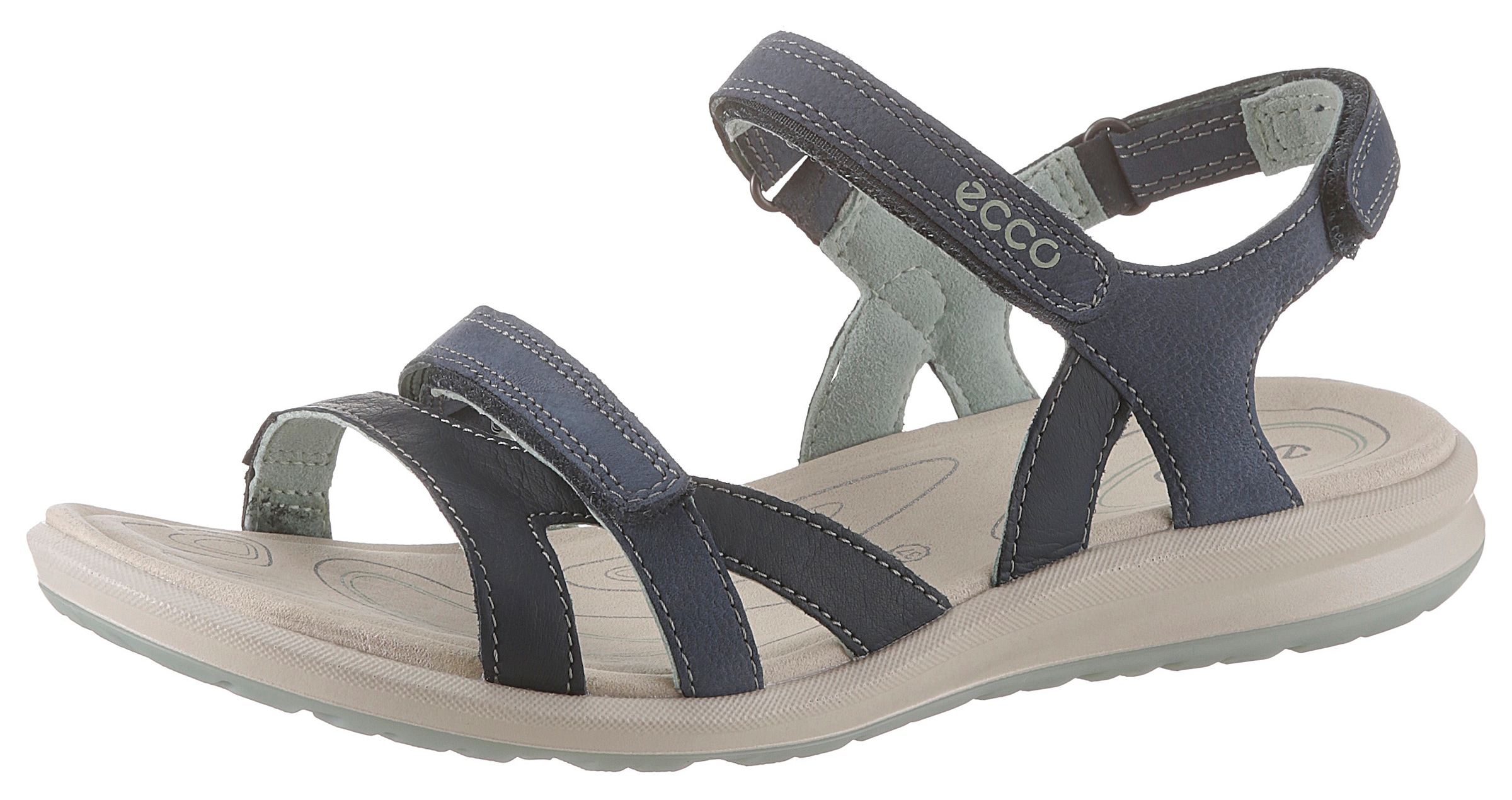 Ecco Riemchensandale "CRUISE", Sommerschuh, Sandalette, Keilabsatz, mit dezentem Logoschriftzug