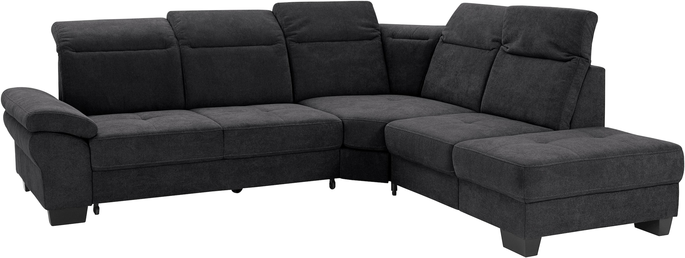 Places of Style Ecksofa »Cornwall L-Form«, incl. Sitztiefenverstellung, mit Bettfunktion und Kopfteilverstellung