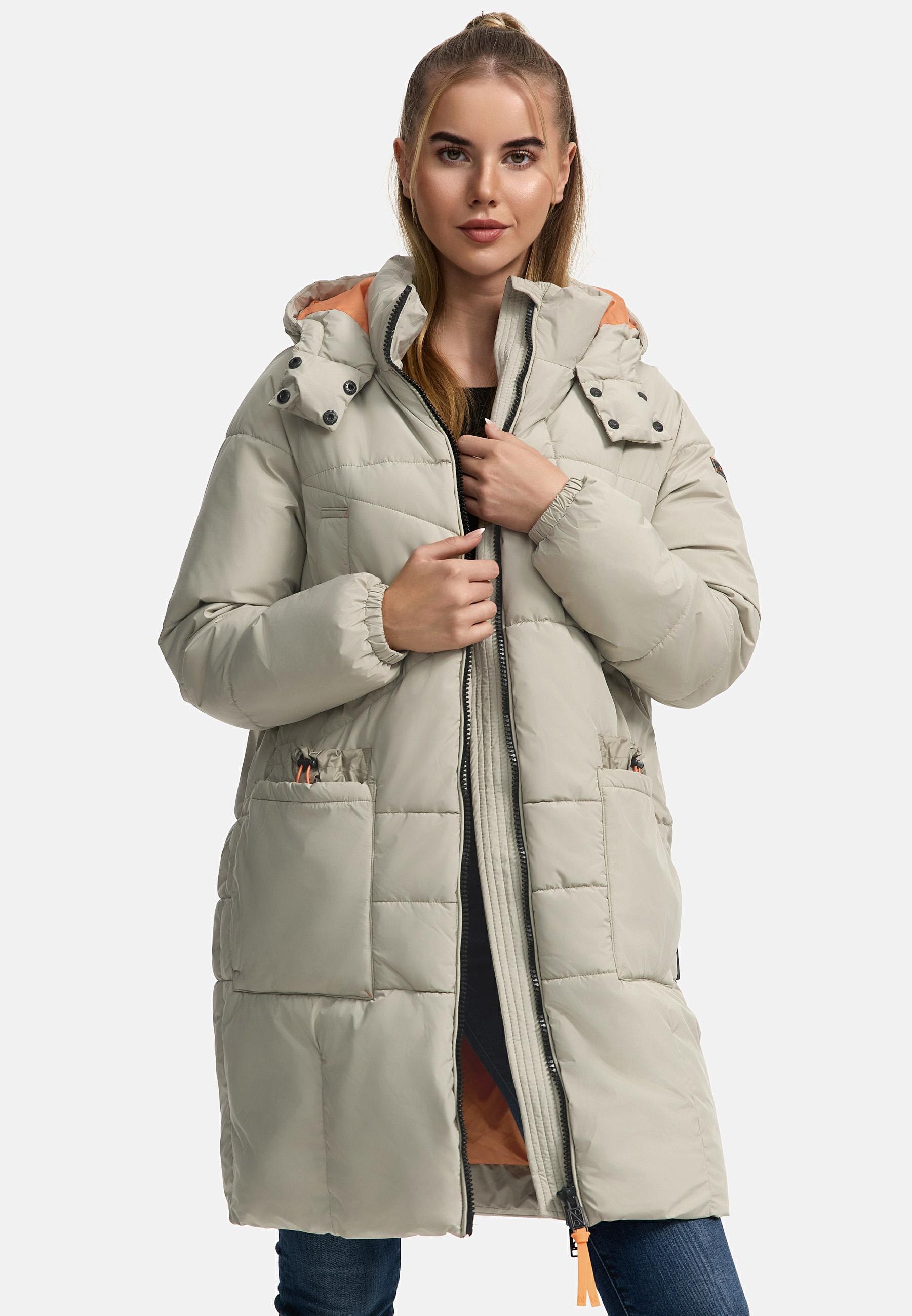 Navahoo Steppmantel »Bliblablubb 14«, Warmer gesteppter Damen Mantel aus recyceltem Polyester
