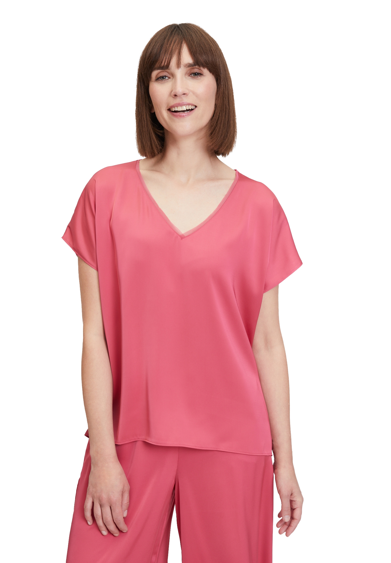 Vera Mont Satinbluse "Vera Mont Satin-Bluse mit V-Ausschnitt"