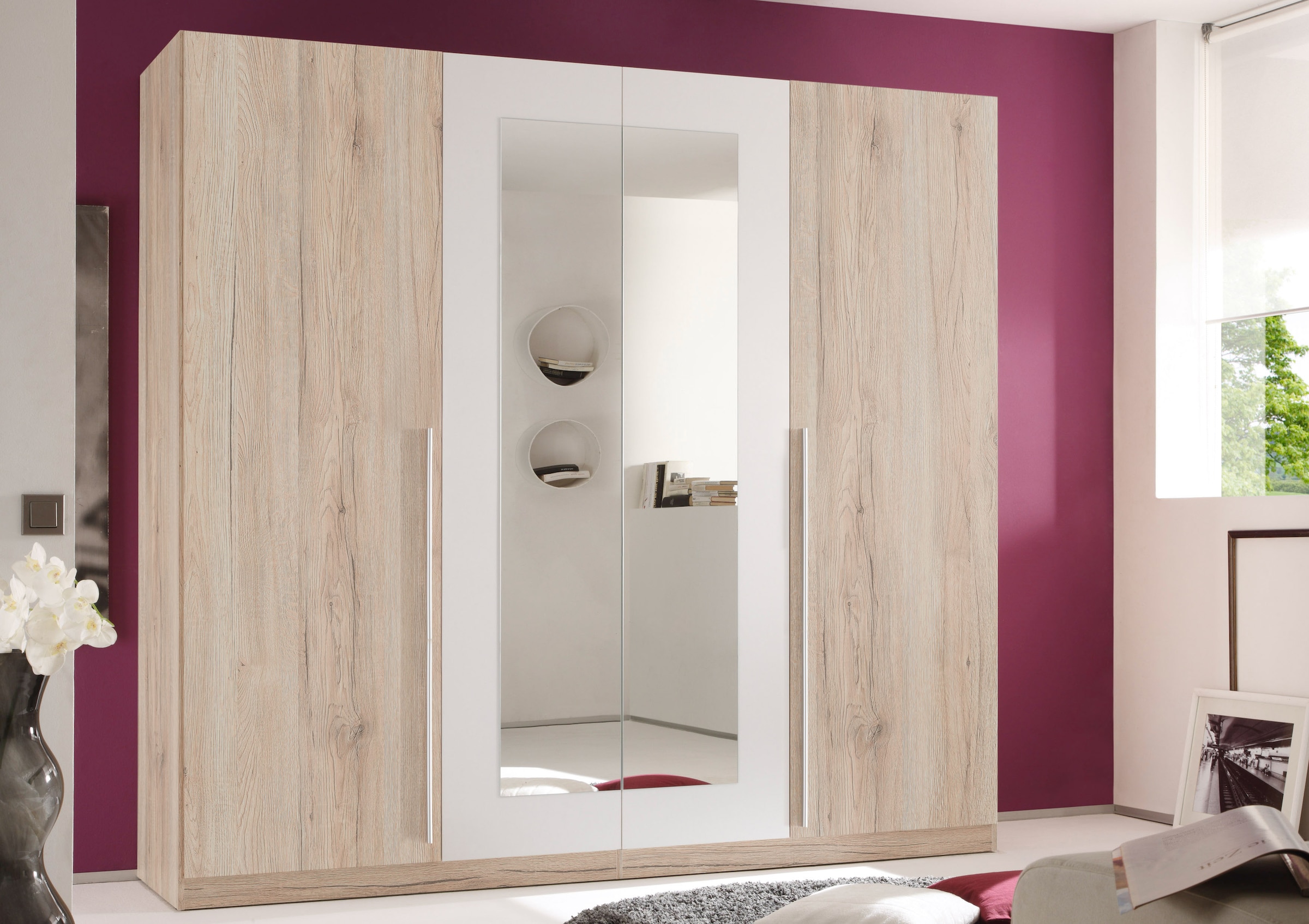 Schlafkontor Drehtürenschrank »Cano Kleiderschrank, Drehtürenschrank«, Spiegeltüren