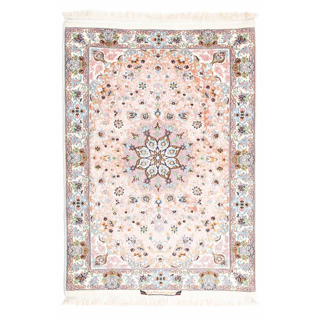 morgenland Orientteppich »Perser - Isfahan - Premium - 118 x 84 cm - rosa«, rechteckig