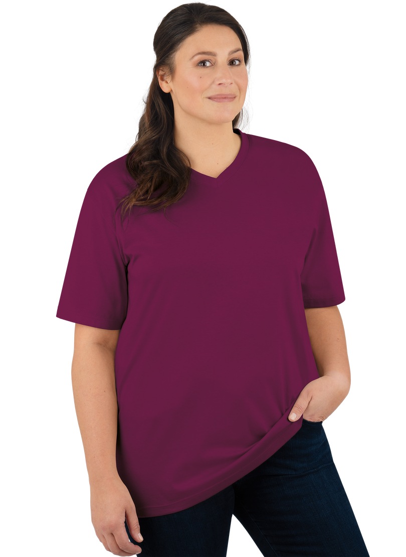 Thumbnail - Trigema T-Shirt "TRIGEMA V-Shirt DELUXE Baumwolle", (1 tlg.)