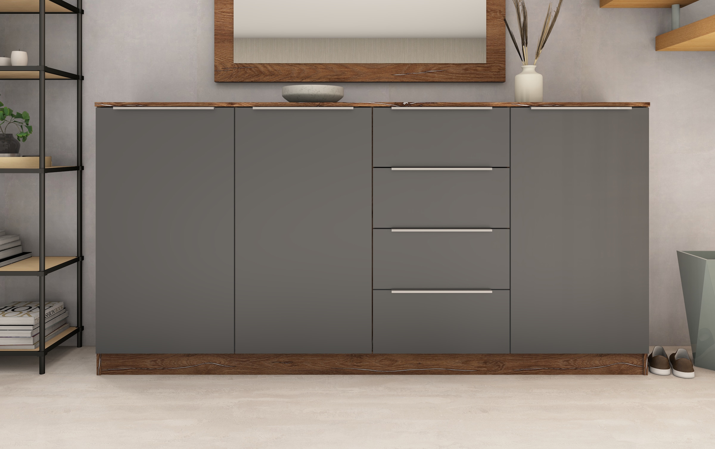 borchardt Möbel Highboard »Oliva«, Breite ca. 200 cm