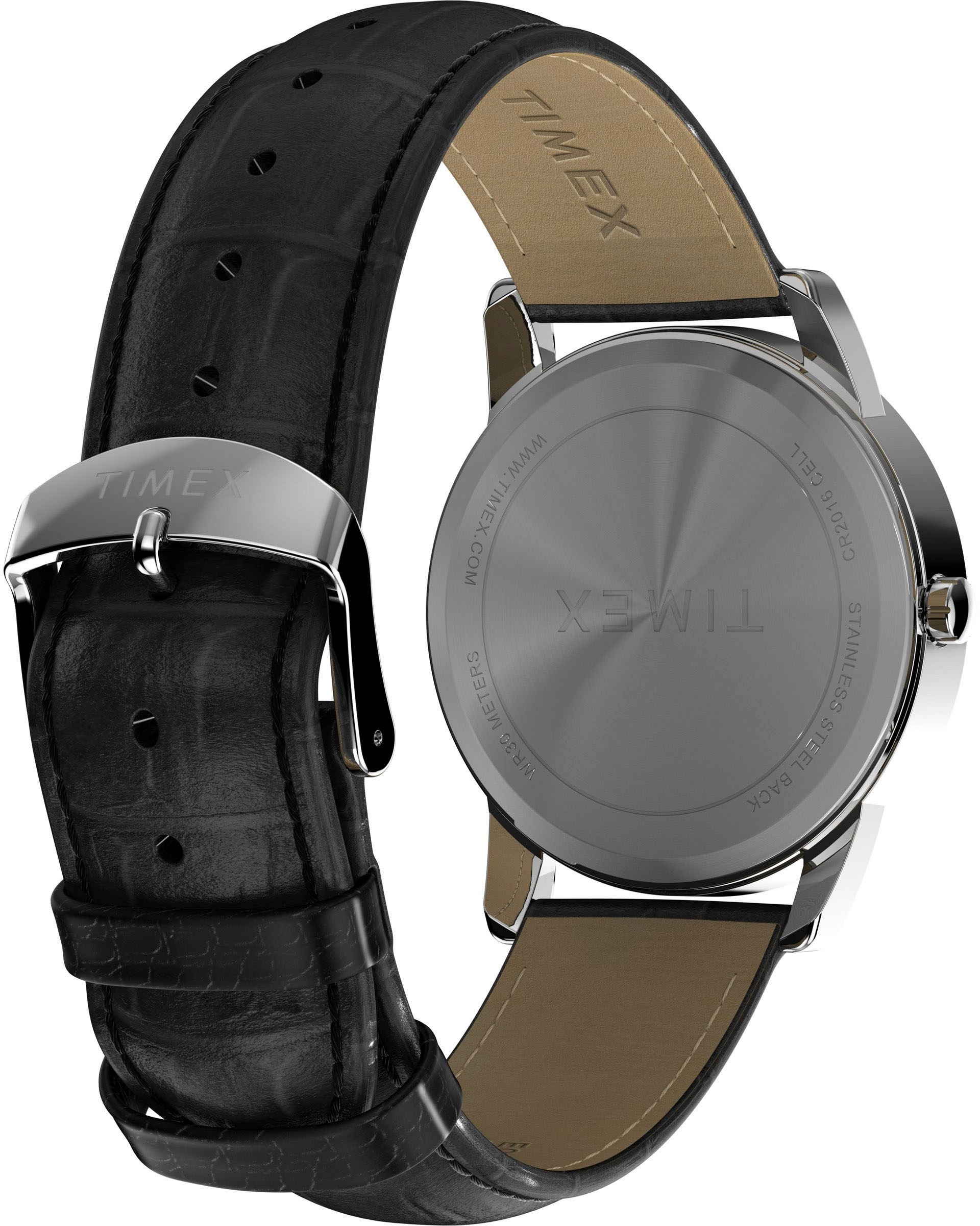 Timex Quarzuhr »EASY READER CLASSIC«, Armbanduhr, Herrenuhr, Damenuhr,Lederarmband,Datum
