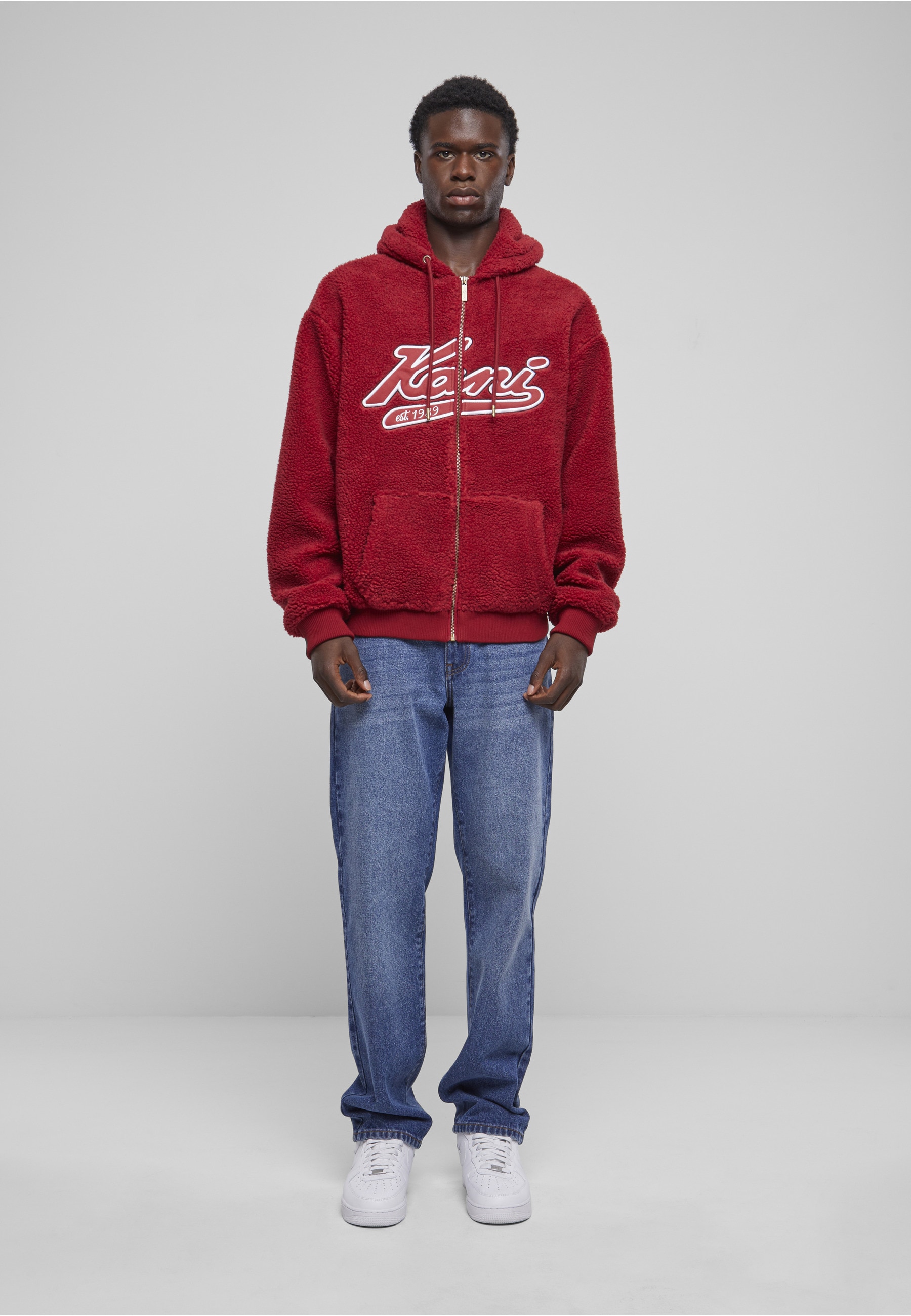 Karl Kani Longpullover »Karl Kani Herren KM233-019-2 KK Varsity Teddy Full Zip Hoodie« 1