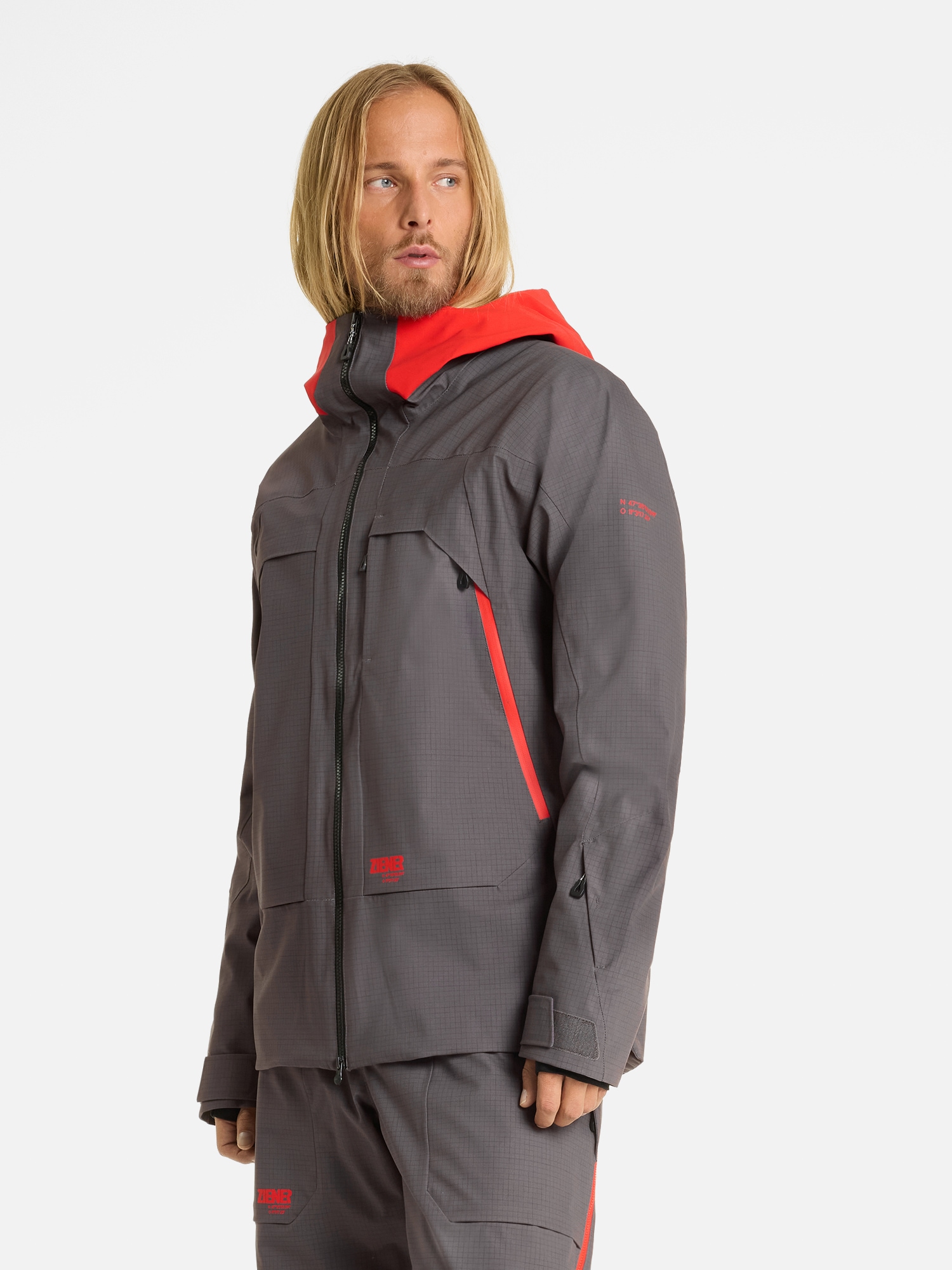 Ziener Skijacke »RAFINO-Z AQUASHIELD® HERREN« wasser- u. winddicht, atmungsaktiv, unwattiert, Innenfutter aus Wolle