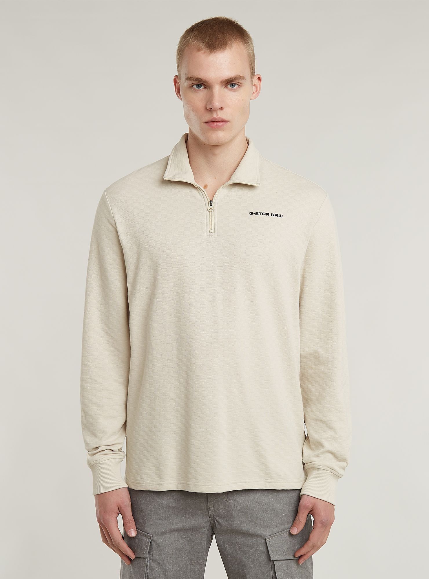G-STAR T-Shirt "Checquard Tweeter Half Zip"