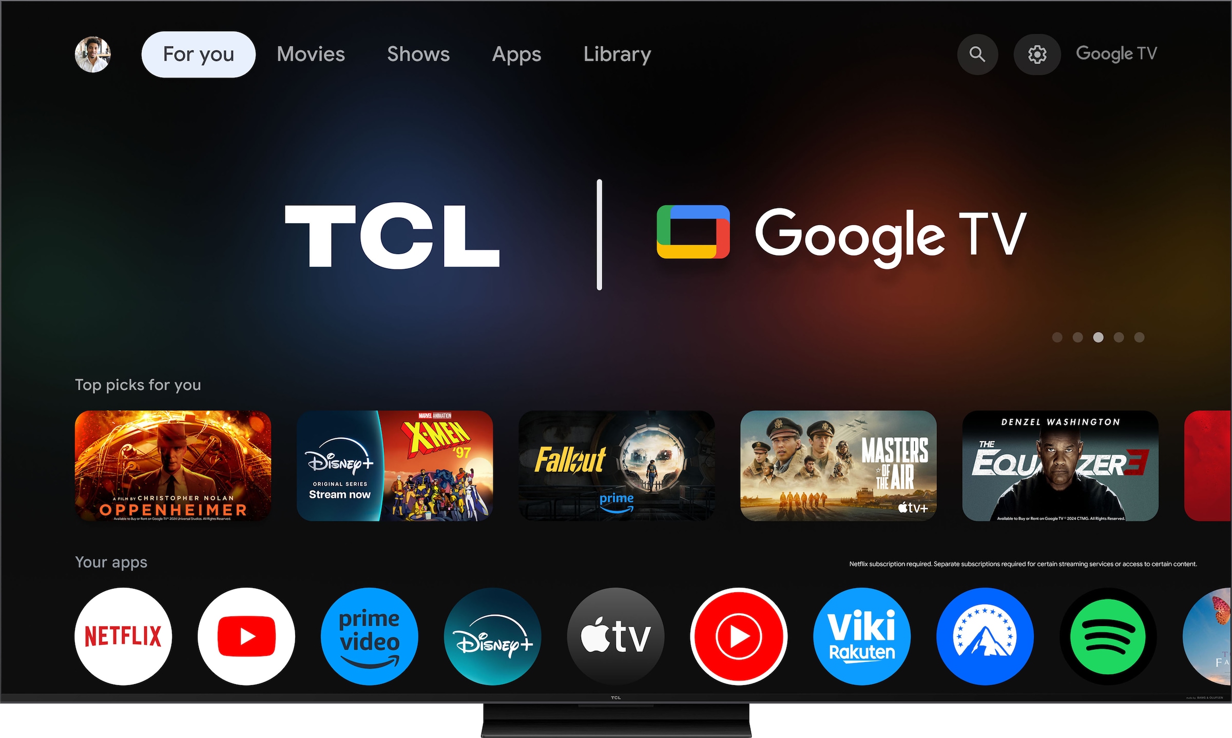 TCL QLED Mini LED-Fernseher »85Q7CX2«, Smart-TV-Google TV, Audio von Bang & Olufsen, Präzises Dimming, Smart TV, Apple TV, 4K HDR