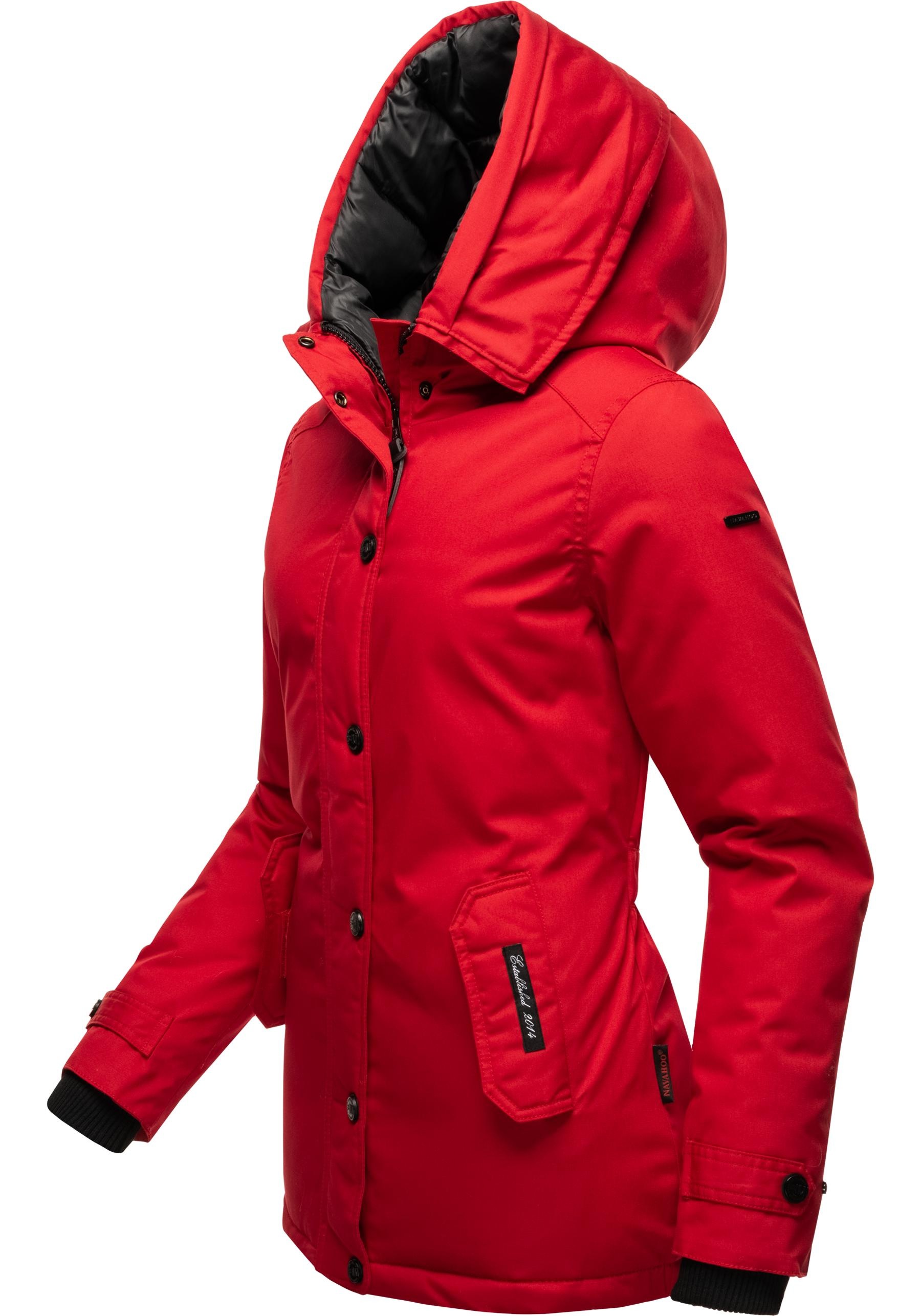 Navahoo Winterjacke »Laura«, mit Kapuze, edler Parka mit Kunstfell-Kapuze