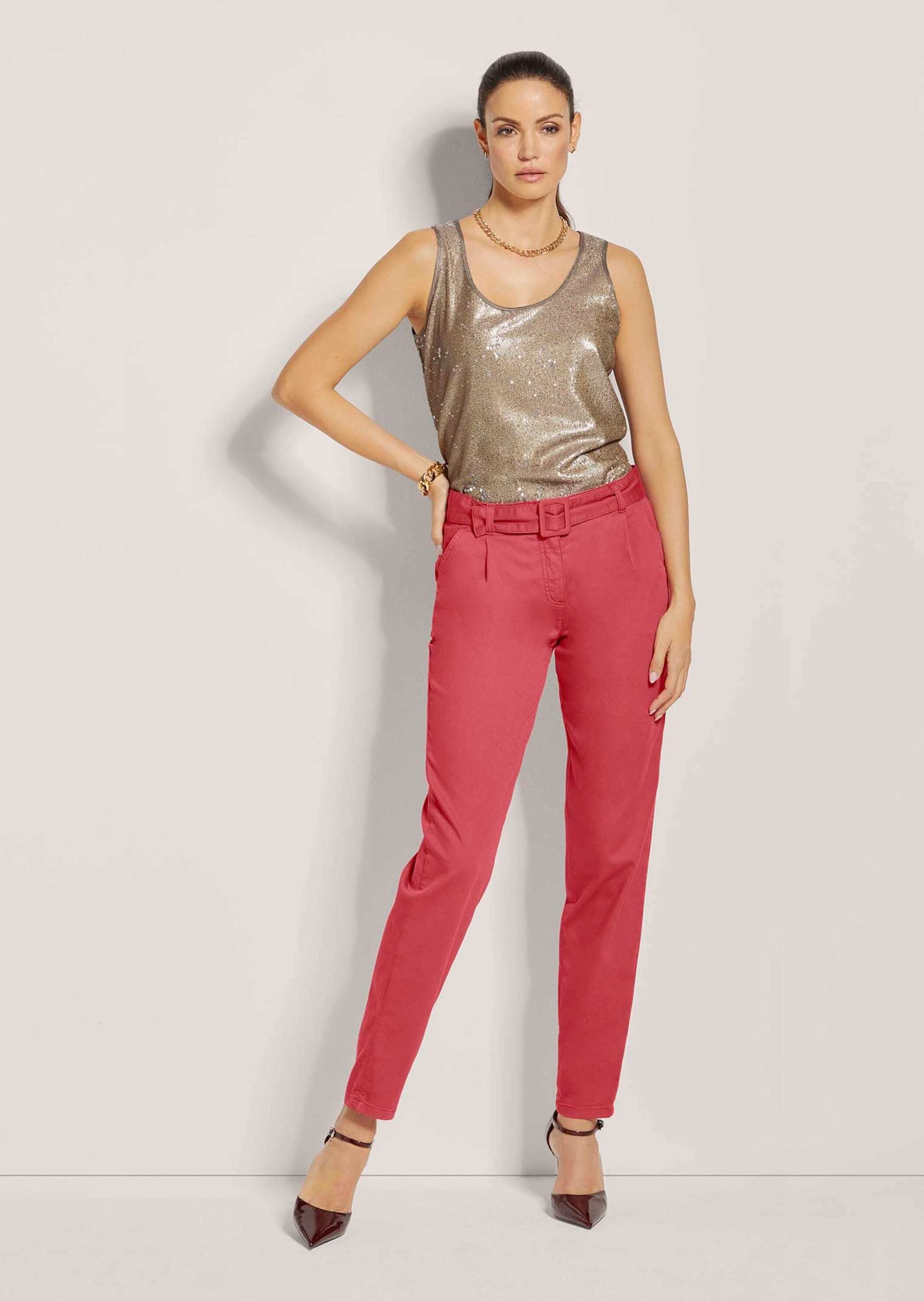 MADELEINE Regular-fit-Jeans »Hose Karotten-Jeans mit Bundfalten«