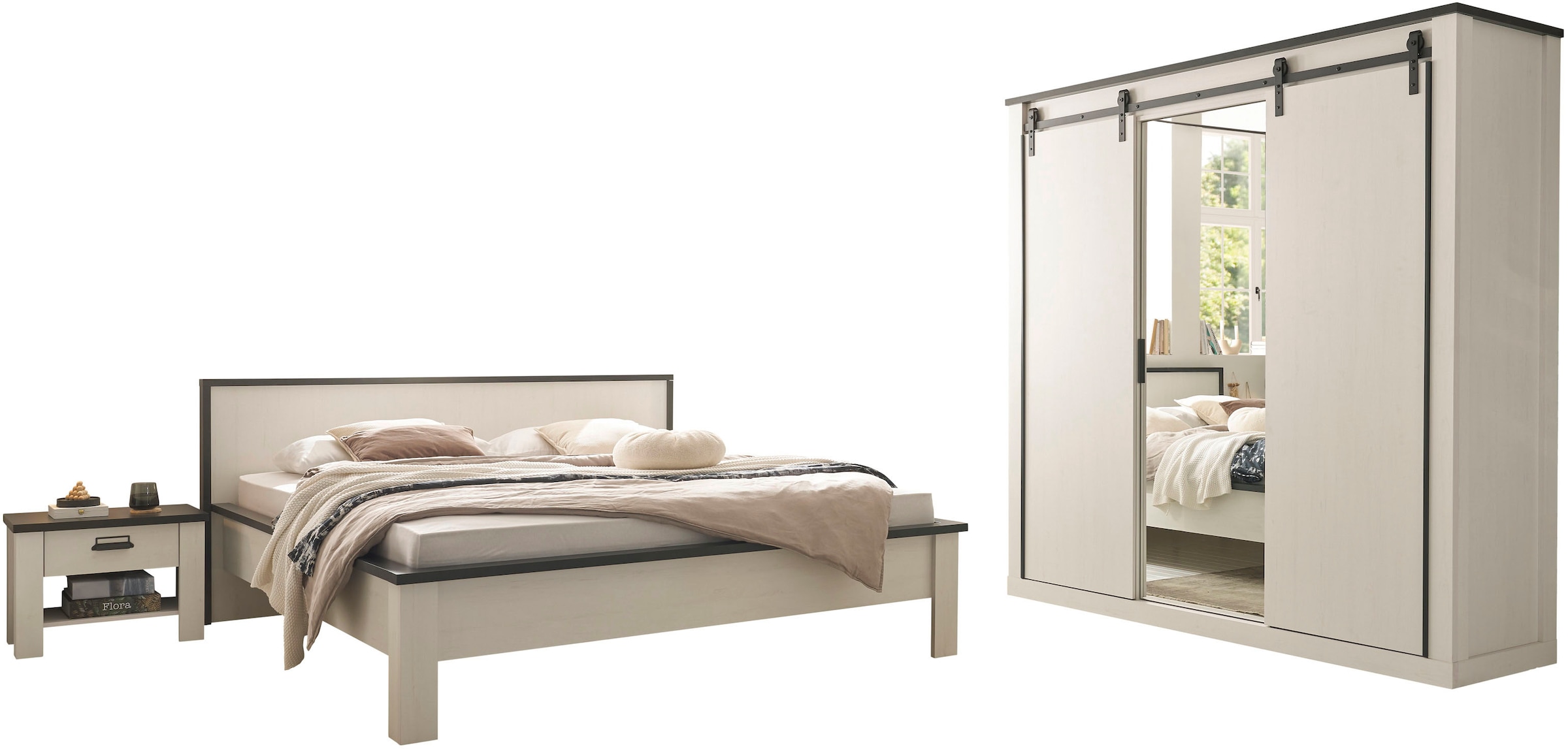 Home affaire Schlafzimmer-Set "SHERWOOD" 4 Stk. tlg. Liegefläche 180x200cm, günstig online kaufen