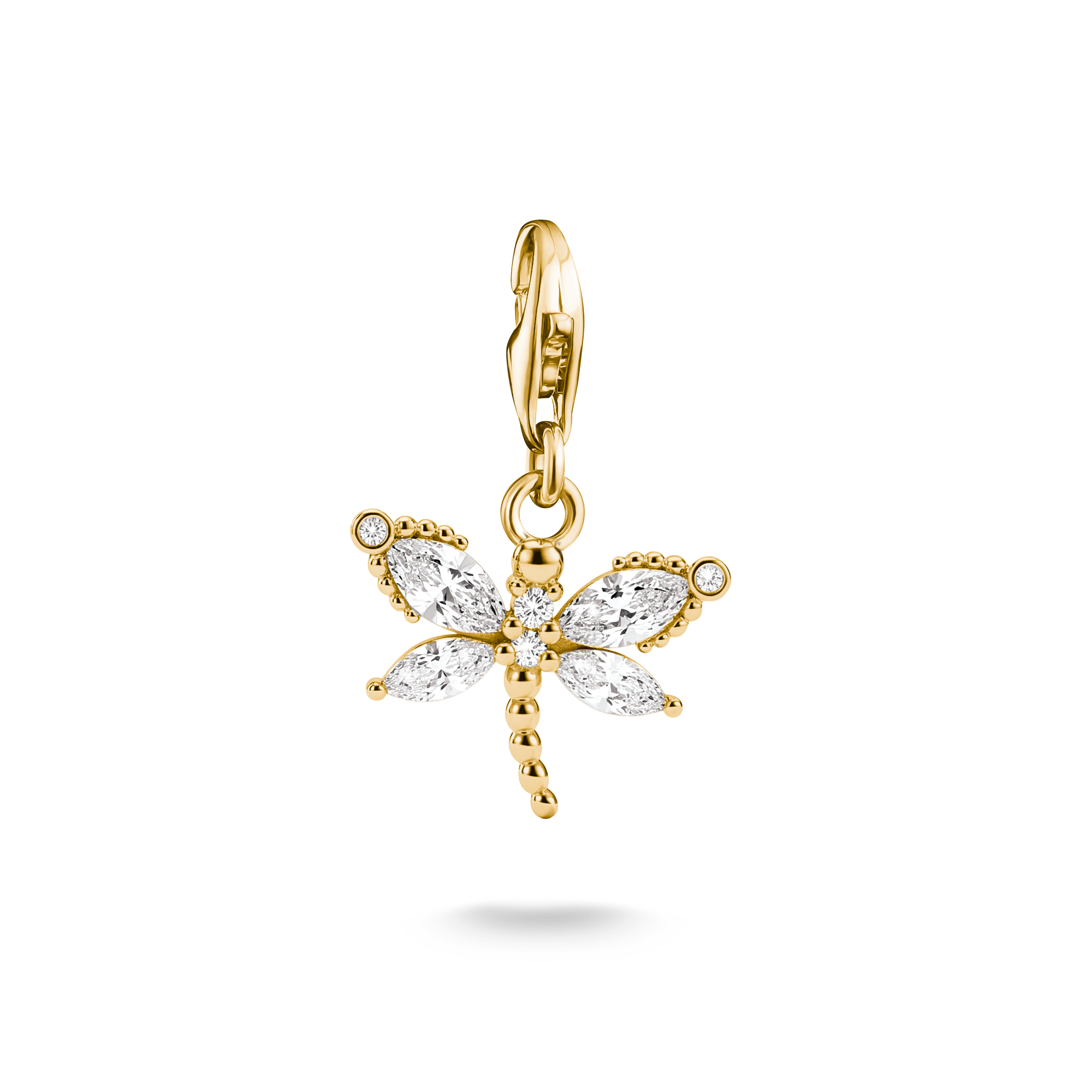 THOMAS SABO Charm-Einhänger »Libellen-Optik mit Zirkonia, Einhänger für Charm-Armband - Original« mit Zirkonia (synth.)