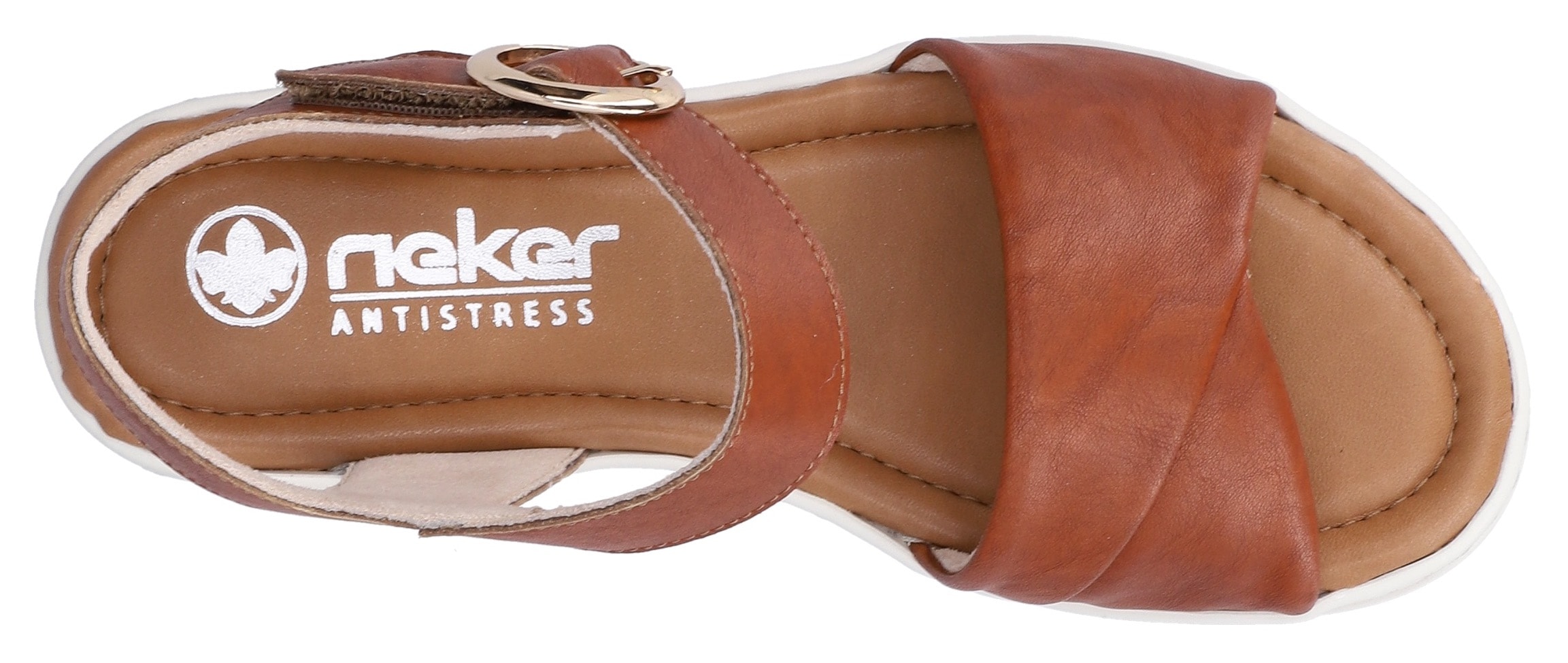 Rieker Keilsandalette  Sommerschuh, Keilsandalette mit Klett
