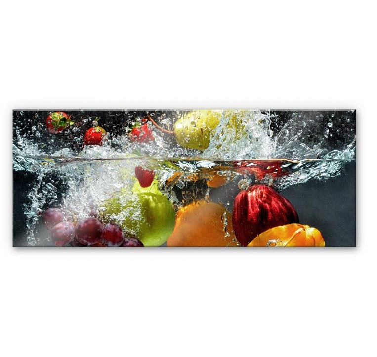 Wall-Art Küchenrückwand »Erfrischendes Obst Panorama«, (Set, 1 tlg.), Herd Waschbecken Wandschutz