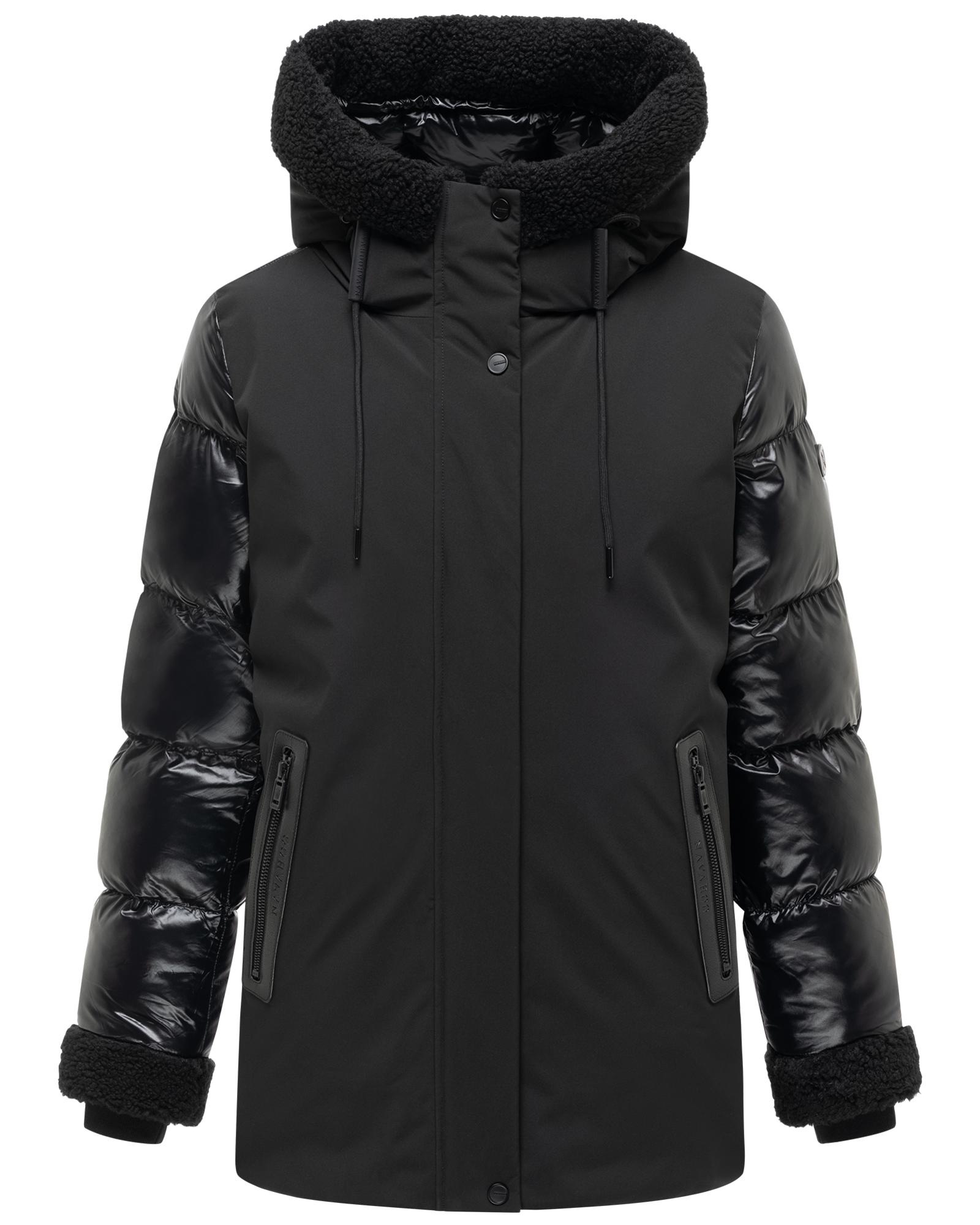 Navahoo Winterjacke »Herzschmelz 14« mit Kapuze Warme Damen Jacke mit Teddy-Kunstfell Details