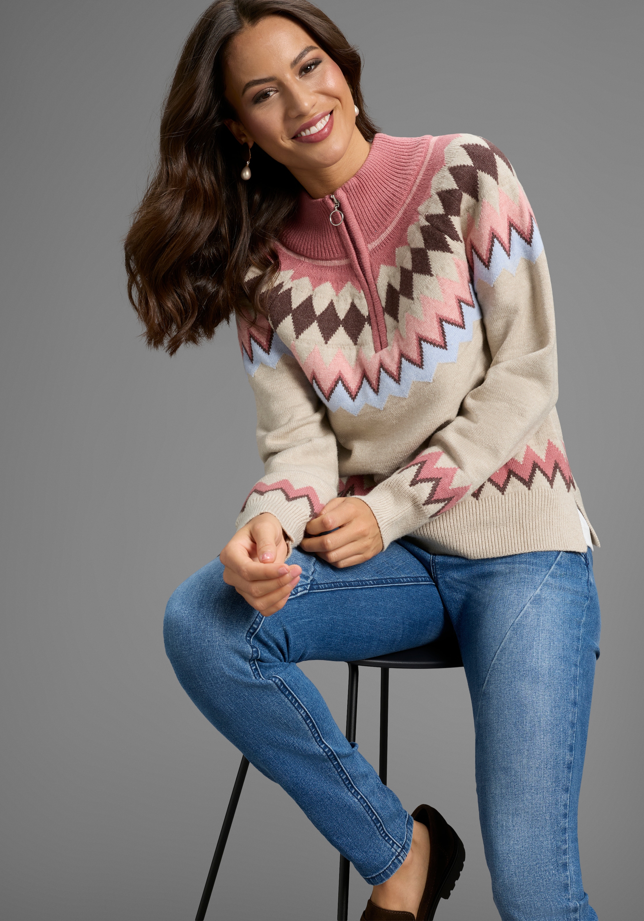 Laura Scott Troyer, mit kuscheligem Norwegermuster - NEUE KOLLEKTION günstig online kaufen