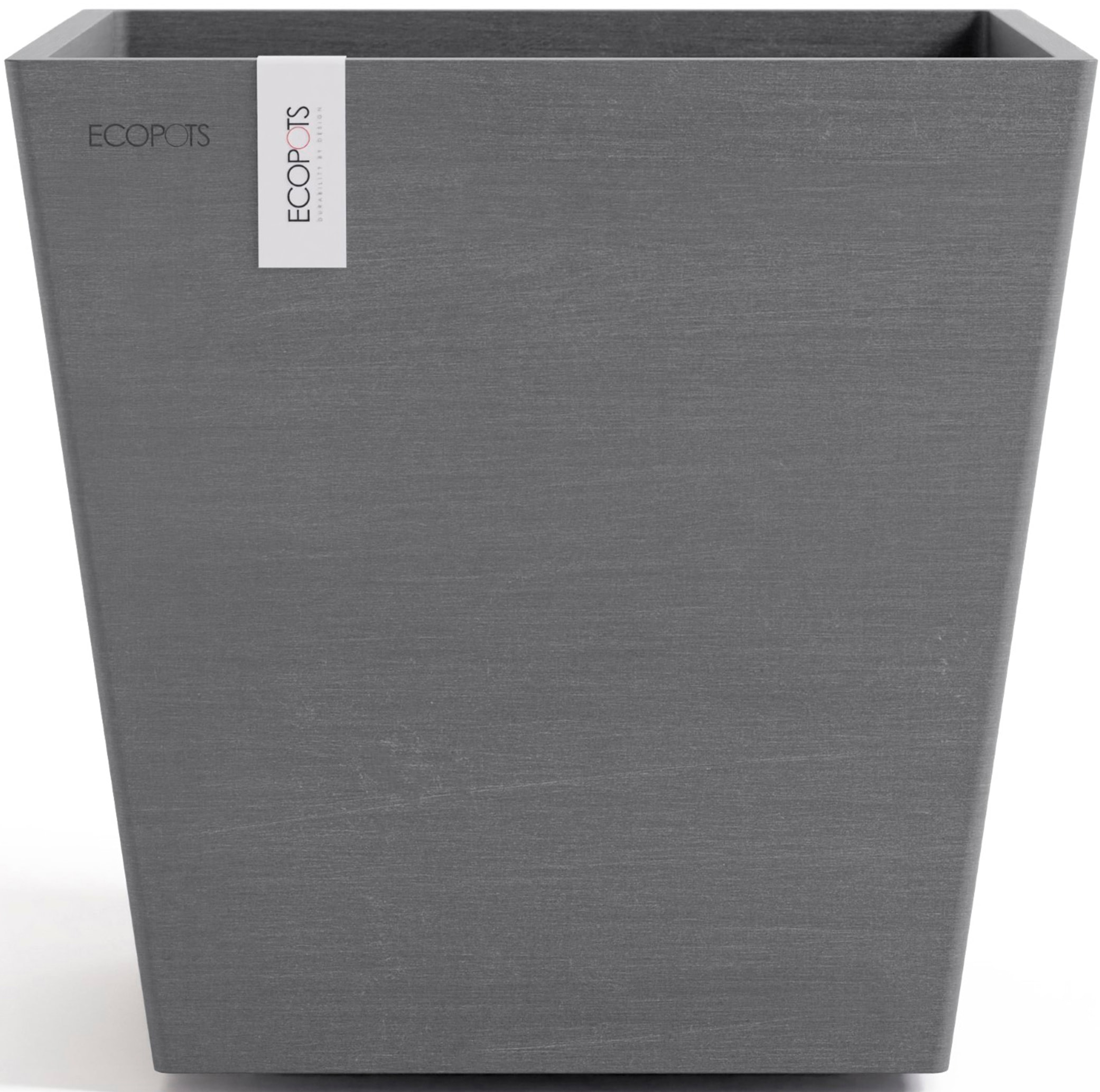 ECOPOTS Blumentopf »Rotterdam 25 + Wassersystem Grau«, für innen und außen: frostsicher, bruchsicher und lichtbeständig