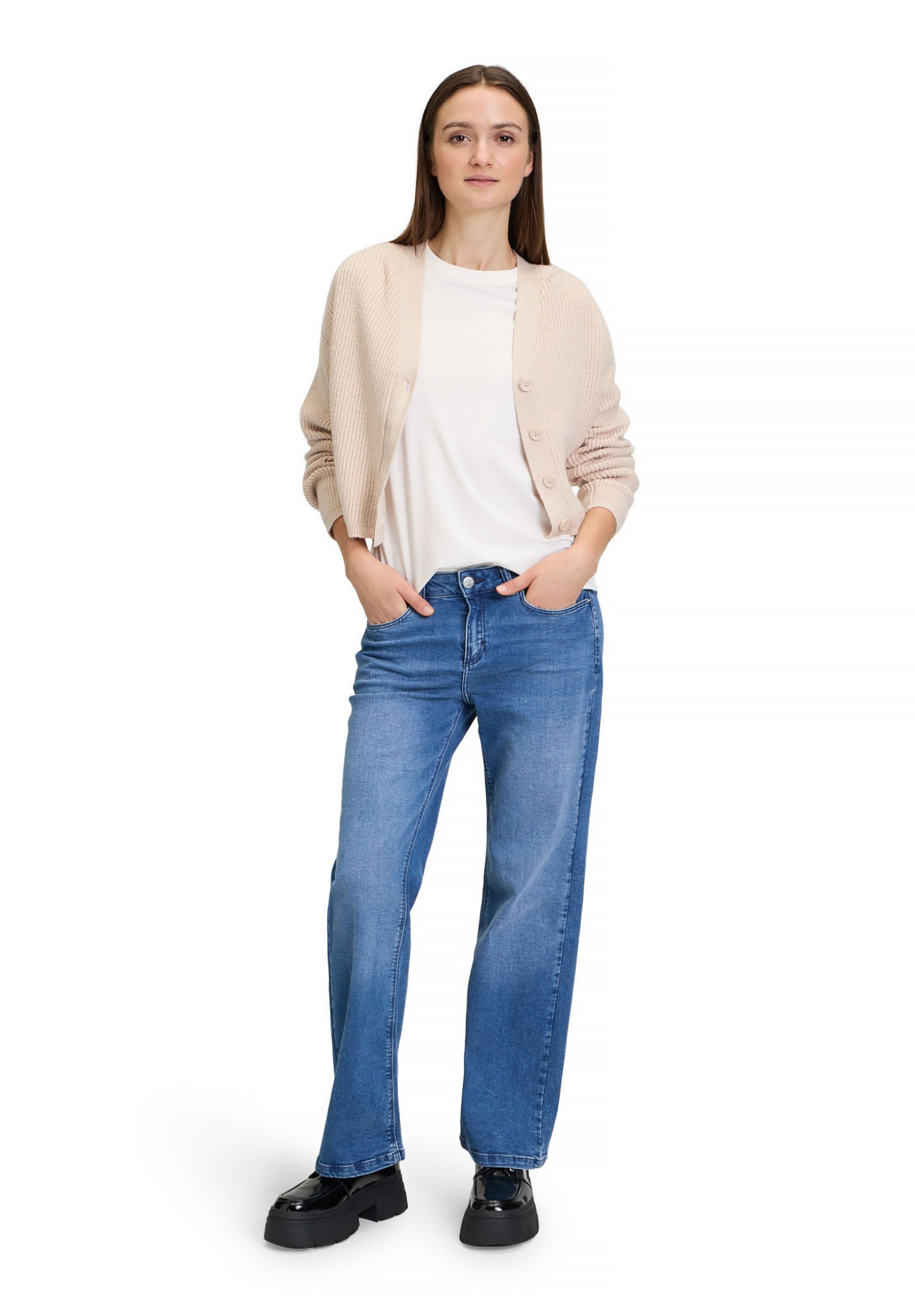 Cartoon Strickjacke »Cartoon Basic-Strickjacke mit V-Ausschnitt«, Struktur