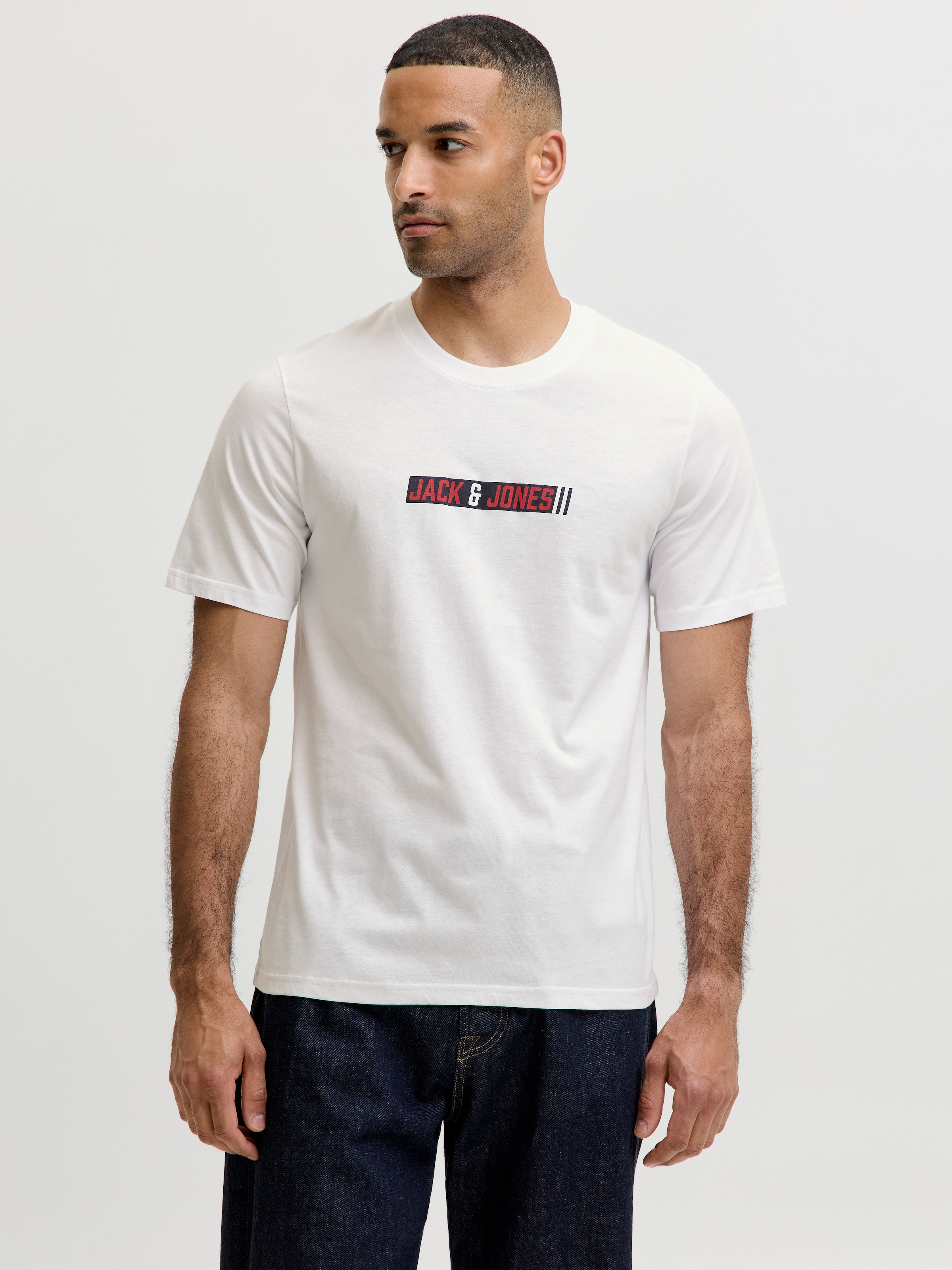 Jack & Jones Rundhalsshirt "JJMUNK TEE SS CREW NECK" Baumwolle, regular fit