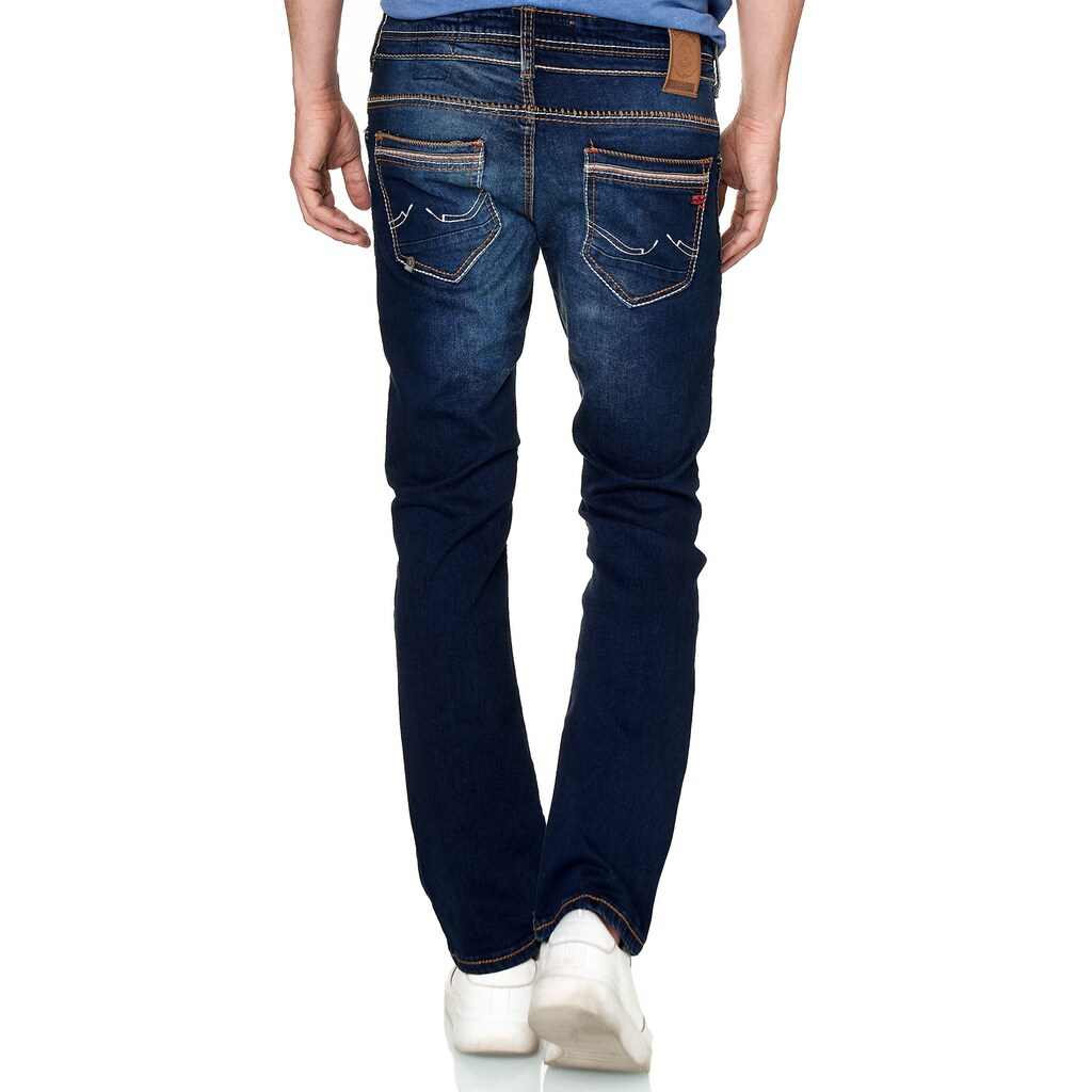 Rusty Neal Straight-Jeans »Alpine«, im Patchwork-Style