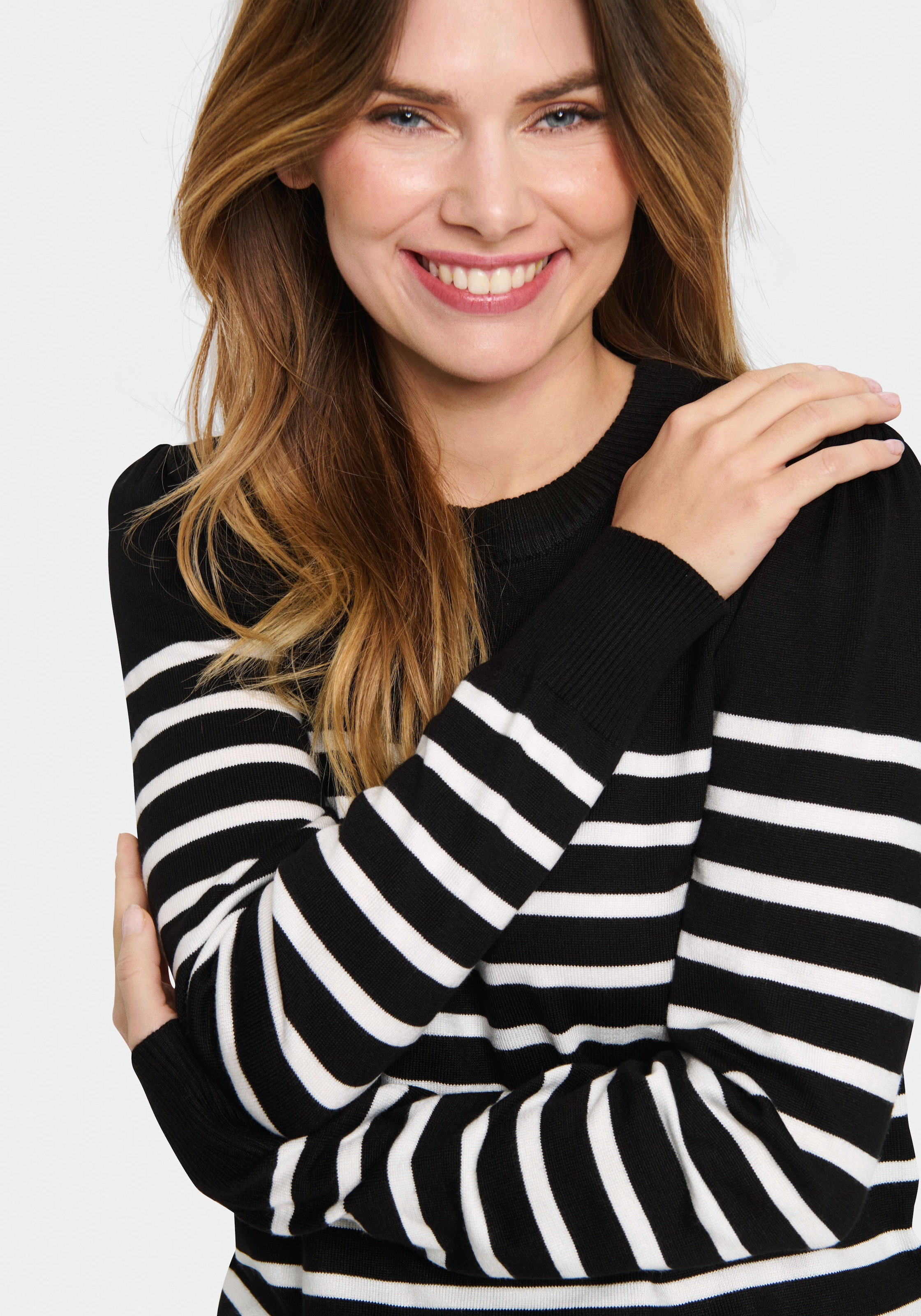 Saint Tropez Strickpullover »MilaSZ LS Striped«
