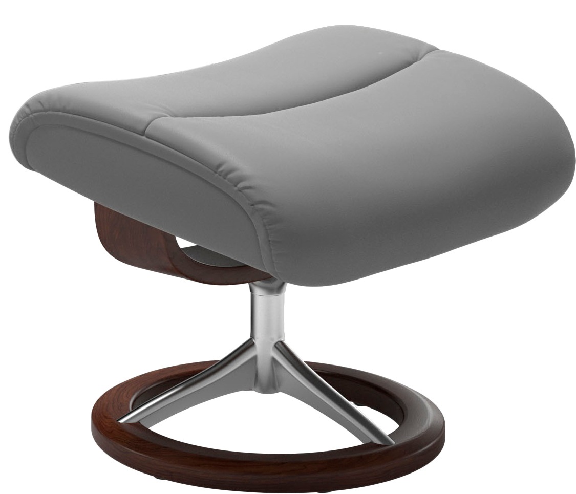 Thumbnail - Stressless Relaxsessel "View" Set, Relaxsessel mit Hocker, mit Signature Base, Größe S,Gestell Braun