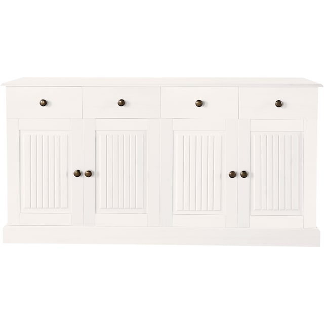 Home affaire Sideboard »Liotta«, mit 2 Schubkasten u. 2 verstellbare  Einlegeböden, massives Kiefernholz | BAUR