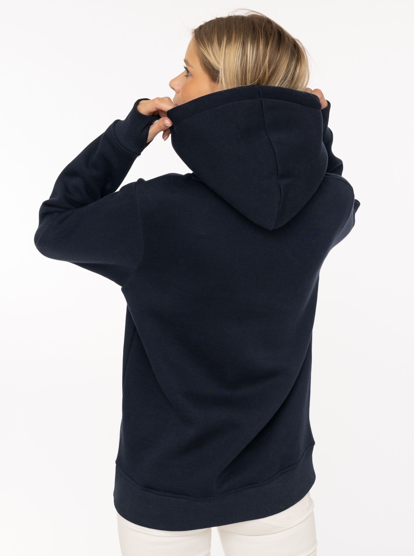 Thumbnail - Zwillingsherz Hoodie ""Strandkorb"", maritime Stickerei, Rippbündchen, Kängurutasche, Kapuze