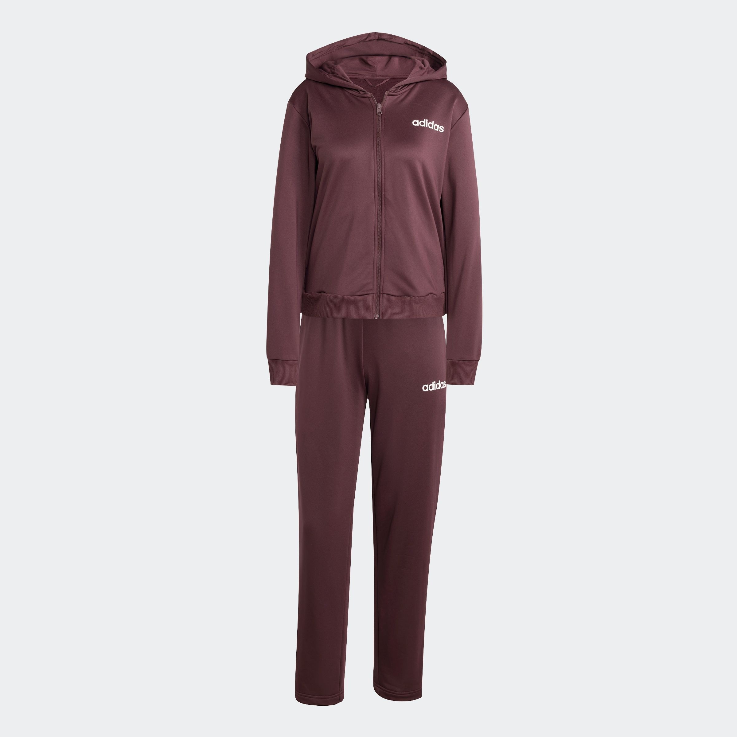adidas Sportswear Trainingsanzug »W LINEAR TS«, (2 tlg.), Trainingsjacke mit Kapuze, Tracksuit