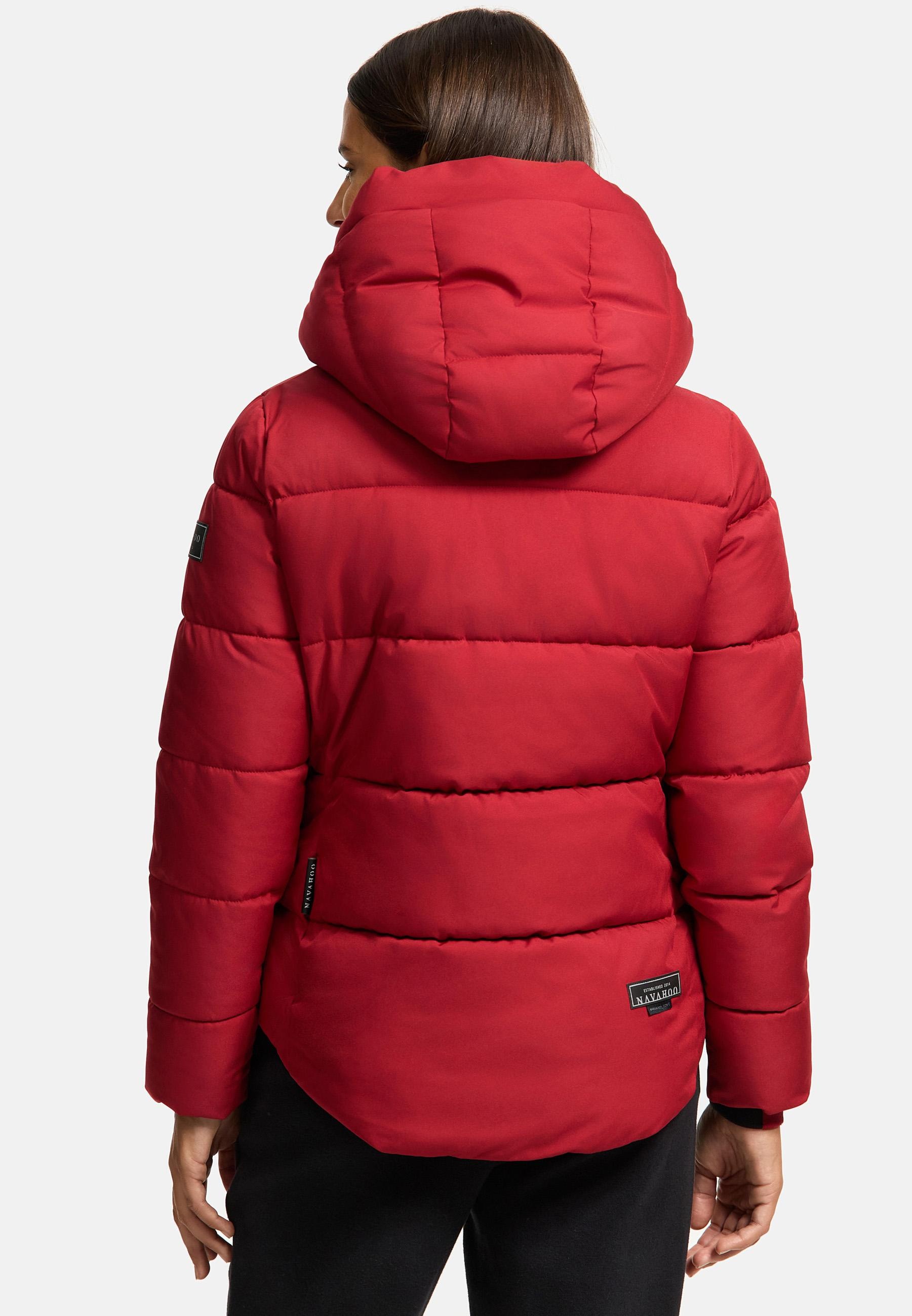 Navahoo Steppjacke »Lachperle XIV«, mit Kapuze, Kurze gesteppte Damen Winterjacke mit hohem Kragen und Kapuze