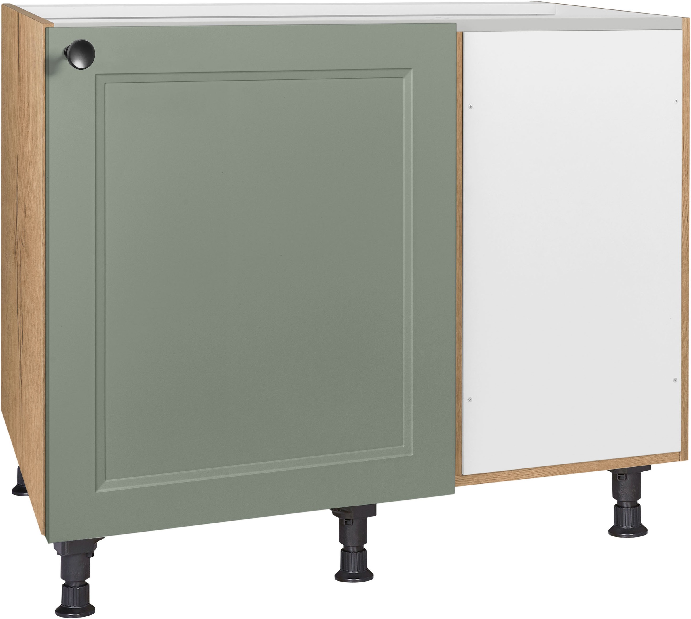 nobilia Eckunterschrank ""Cascada", vormontiert" mit höhenverstellbaren Soc günstig online kaufen