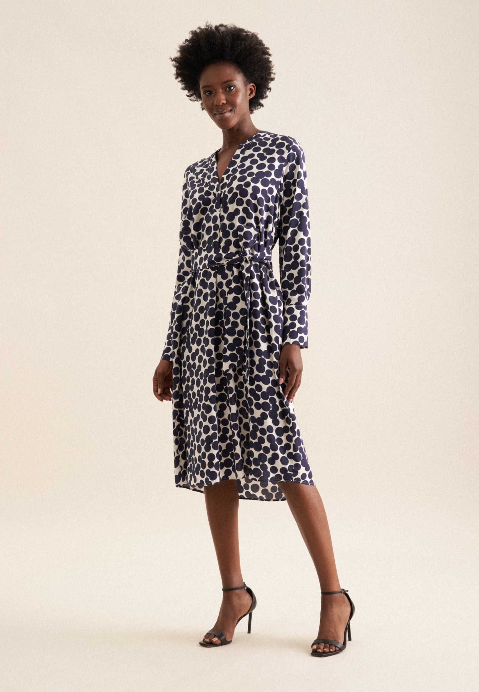 seidensticker Sommerkleid "Schwarze Rose" 1/1 Kragen Punkte günstig online kaufen