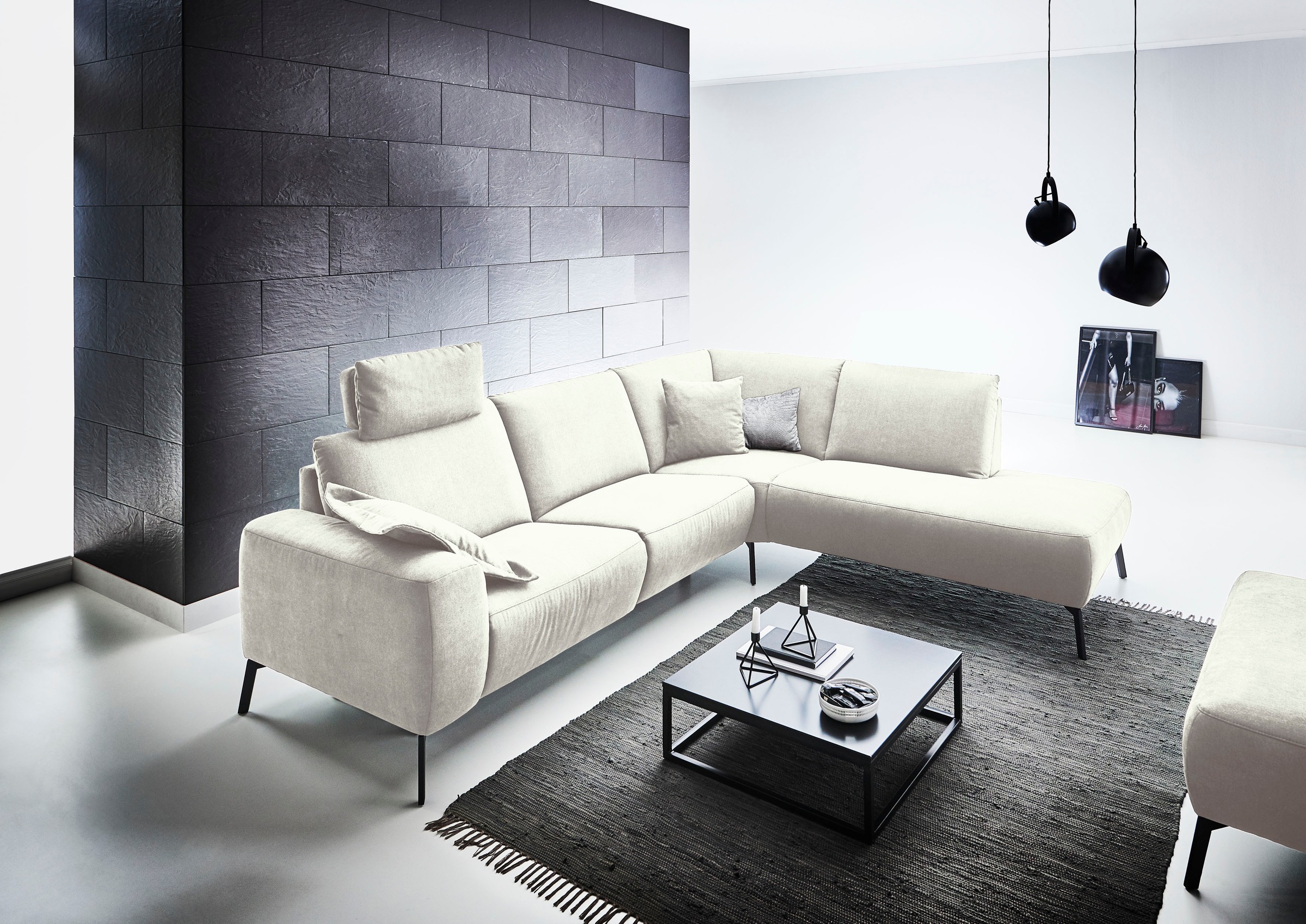 INOSIGN Ecksofa »Bellini L-Form«, incl. motorischer Relaxfunktio, wahlweise Easy Care-Bezug