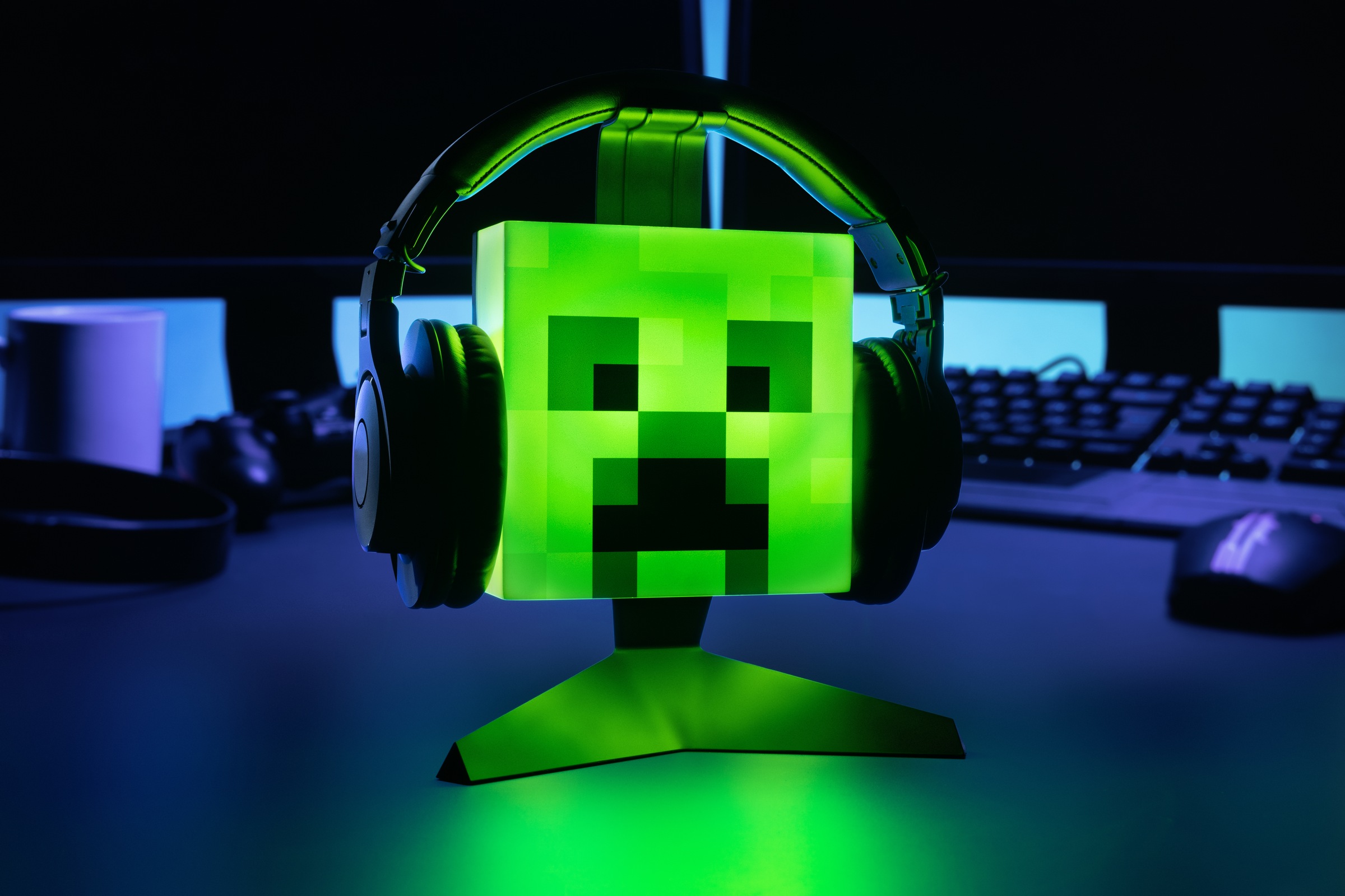 Paladone HeadsetHalterung »Minecraft Creeper Headset Ständer inkl. Beleuchtung«, Beleuchtung BAUR