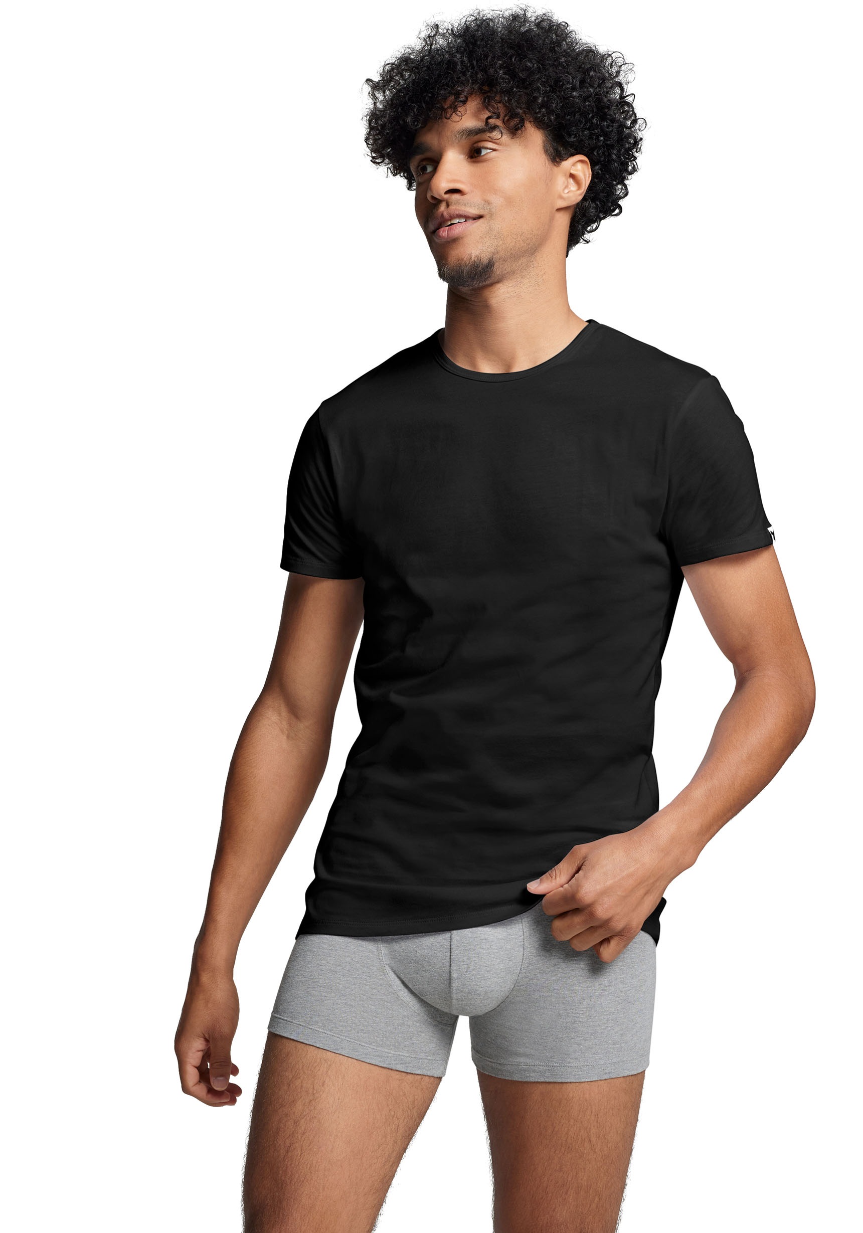 PUMA T-Shirt, (2er-Pack), Rundhalsausschnitt, Kurzarm, Regular Fit, elastis günstig online kaufen