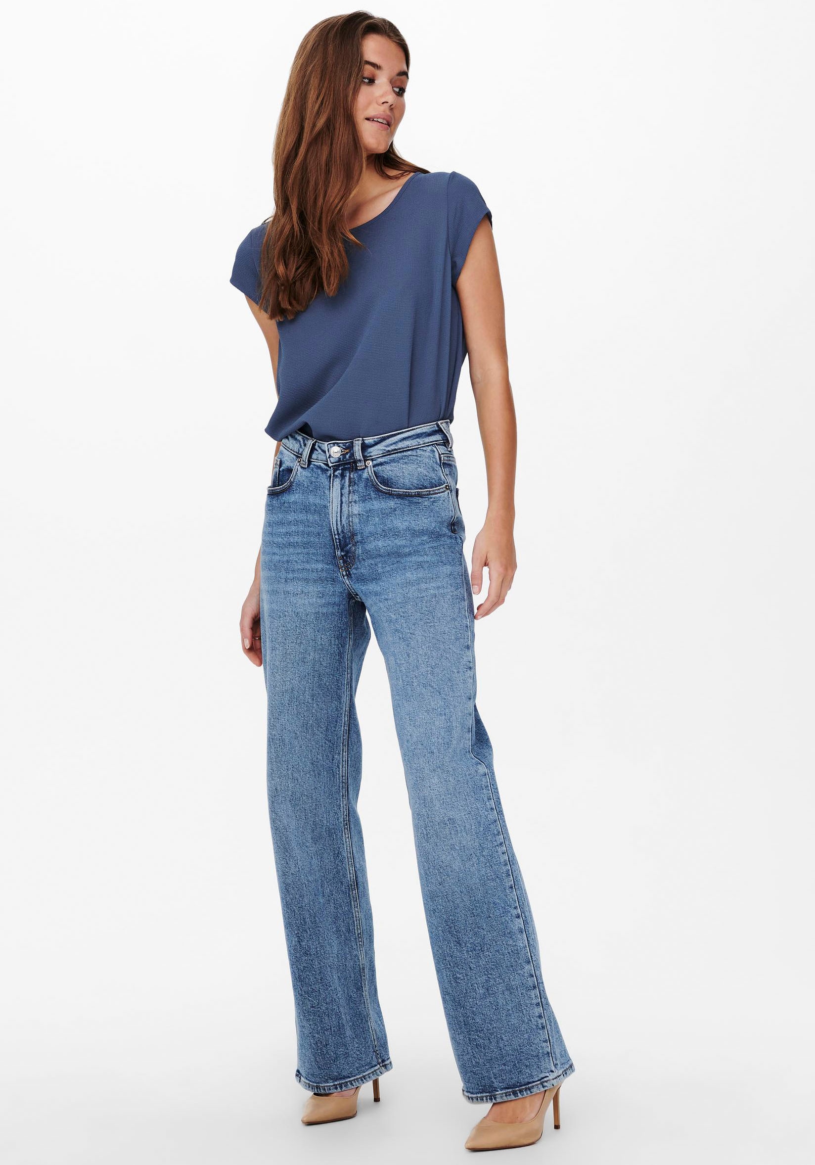 ONLY Kurzarmbluse »ONLVIC S/S SOLID TOP NOOS PTM«