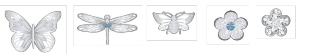 Crocs Schuhanstecker »Jibbitz™ Silver Garden«, Elegante Schuhanstecker