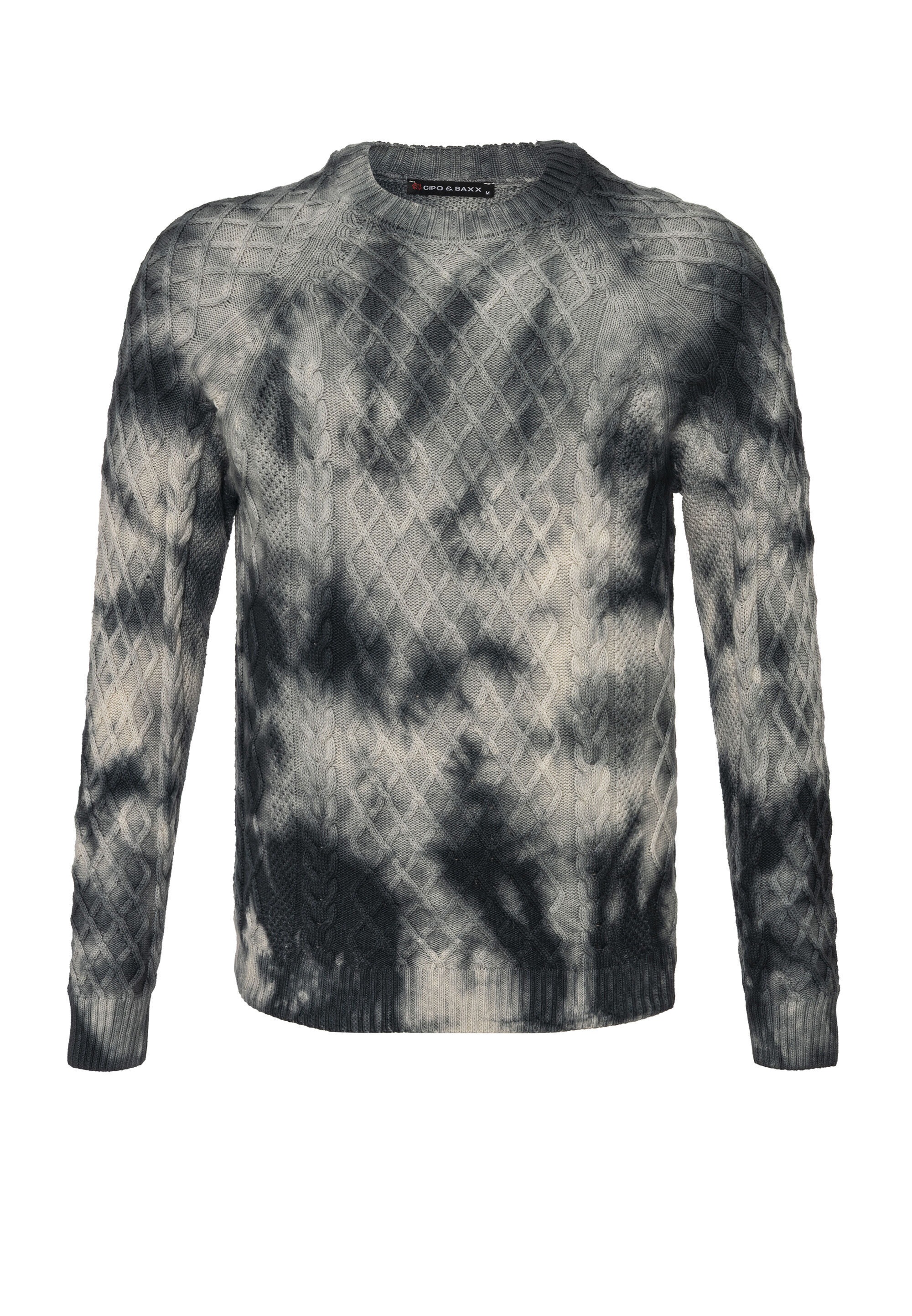 Cipo & Baxx Strickpullover "CP287" 1 Stk. mit lassischem Zopfmuster günstig online kaufen