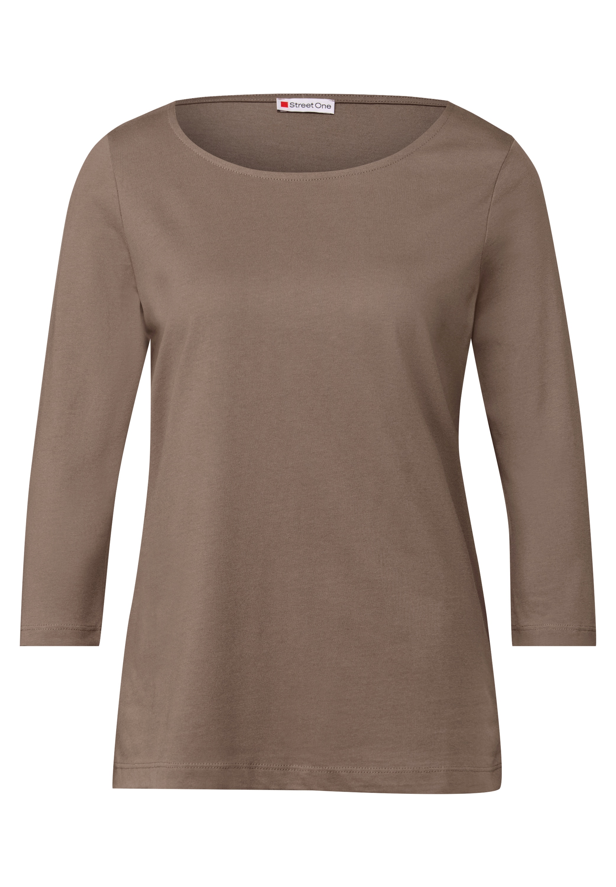 STREET ONE Langarmshirt, aus Baumwolle mit Stretchante