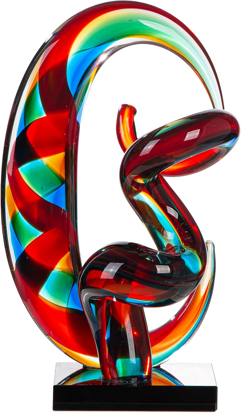 GILDE Skulptur "Skulptur Palmeira mehrfarbig" Glasobjekt dekorative Skulptur exotische Deko Eyecatcher